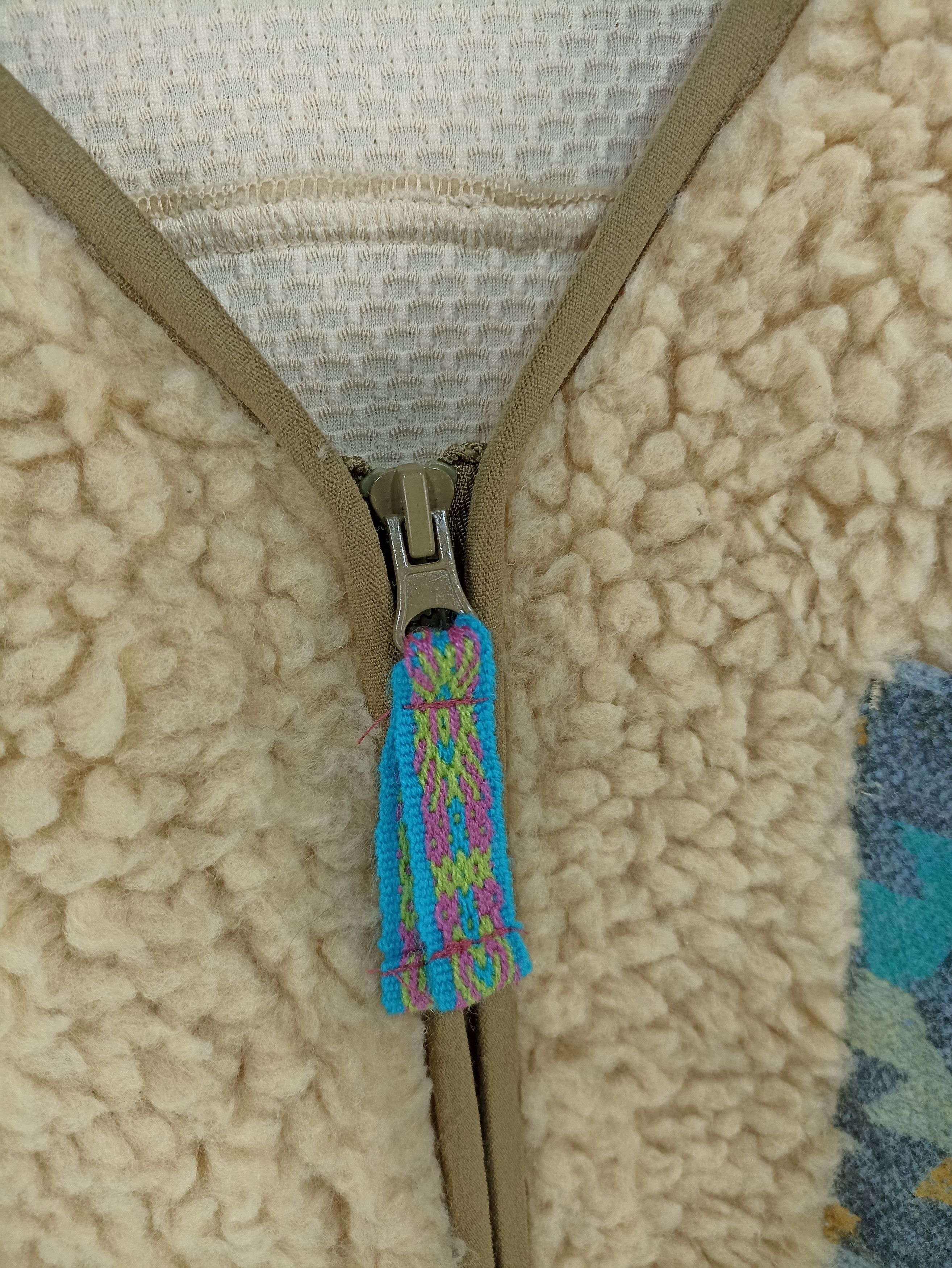 Japanese Brand × Native × Vintage Vintage Titicaca Deep Pile Sherpa Fleece Cardigan Size US L / EU 52-54 / 3 - 5 Thumbnail