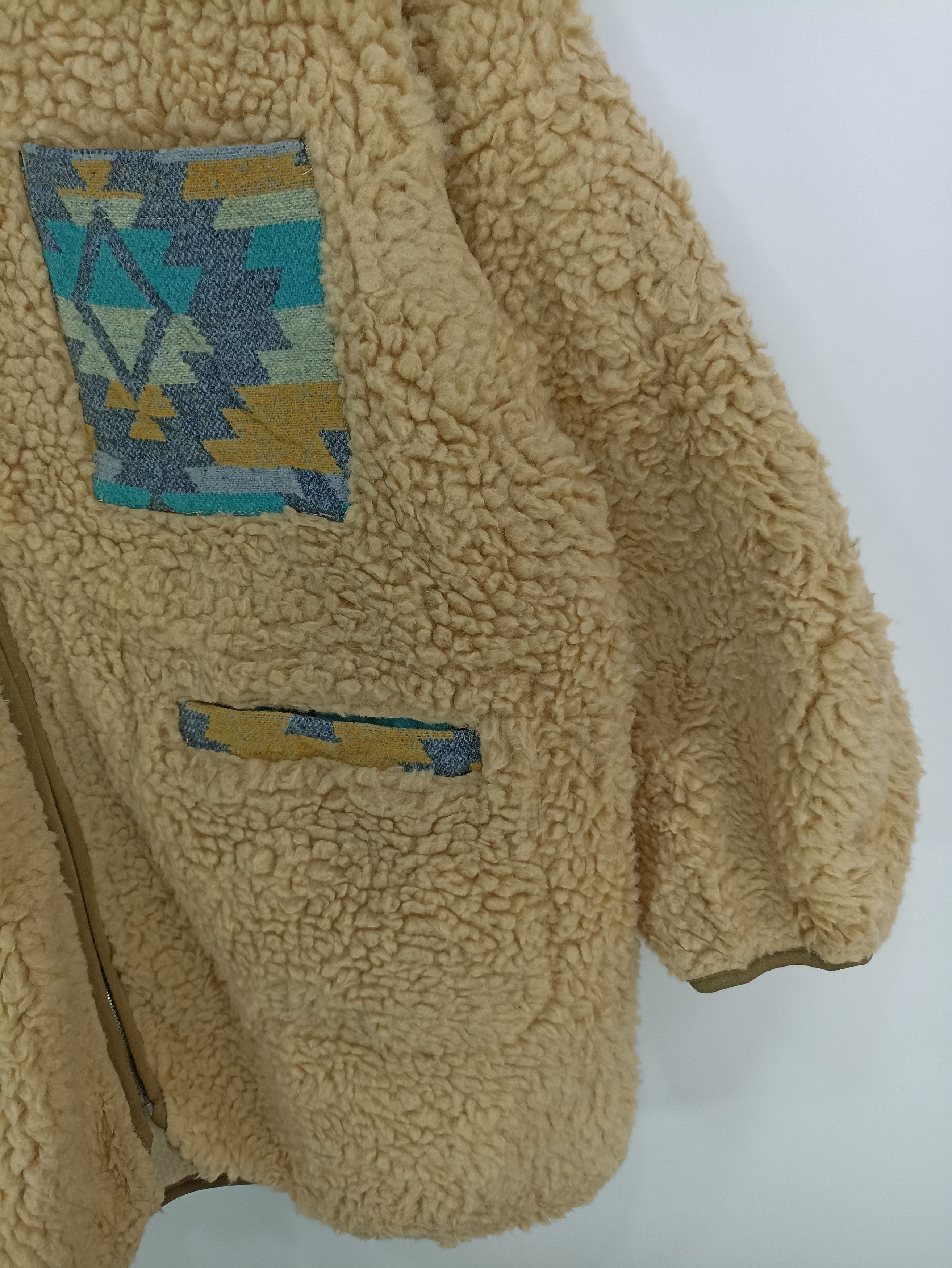 Japanese Brand × Native × Vintage Vintage Titicaca Deep Pile Sherpa Fleece Cardigan Size US L / EU 52-54 / 3 - 2 Thumbnail