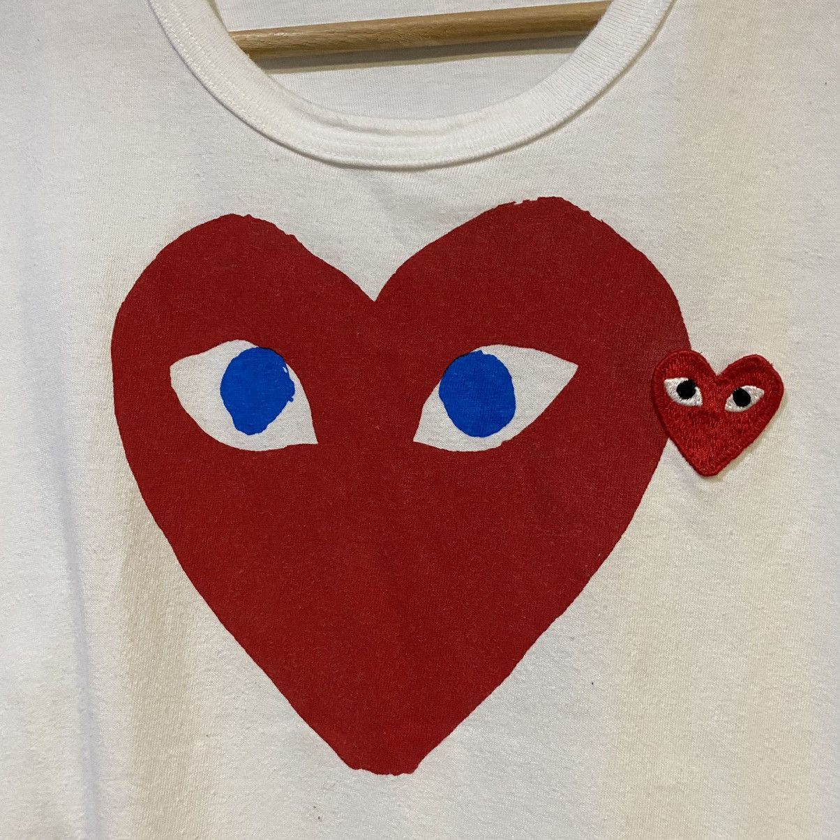 Comme des Garcons × Comme des Garcons PLAY × Comme des Garcons SHIRT Comme Des Garcons Play Embroided Love Tee Size US L / EU 52-54 / 3 - 3 Thumbnail