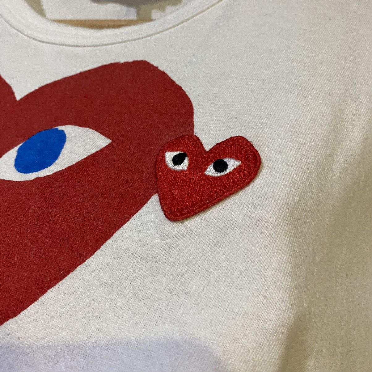 Comme des Garcons × Comme des Garcons PLAY × Comme des Garcons SHIRT Comme Des Garcons Play Embroided Love Tee Size US L / EU 52-54 / 3 - 4 Thumbnail