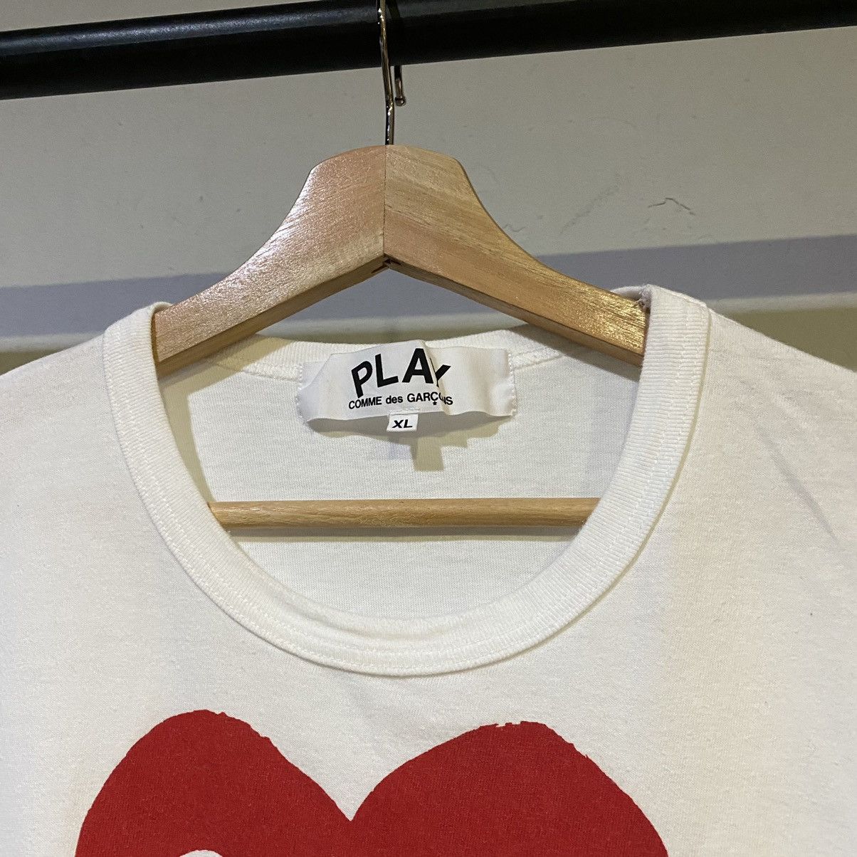 Comme des Garcons × Comme des Garcons PLAY × Comme des Garcons SHIRT Comme Des Garcons Play Embroided Love Tee Size US L / EU 52-54 / 3 - 5 Thumbnail