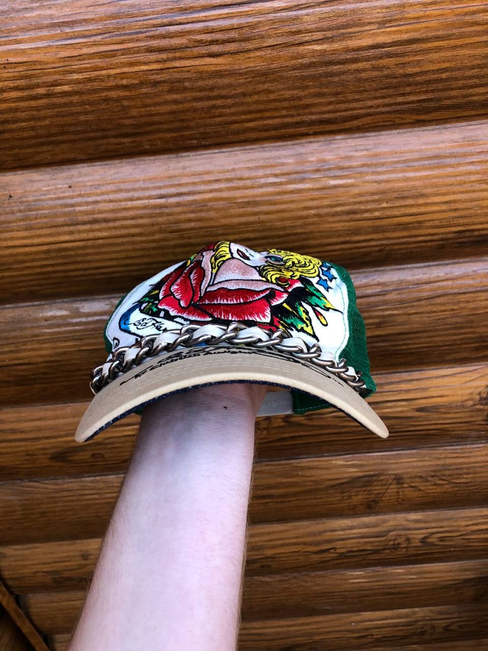 Christian Audigier × Ed Hardy × Vintage Vintage Ed Hardi Cap Hat One Size ONE SIZE - 4 Thumbnail