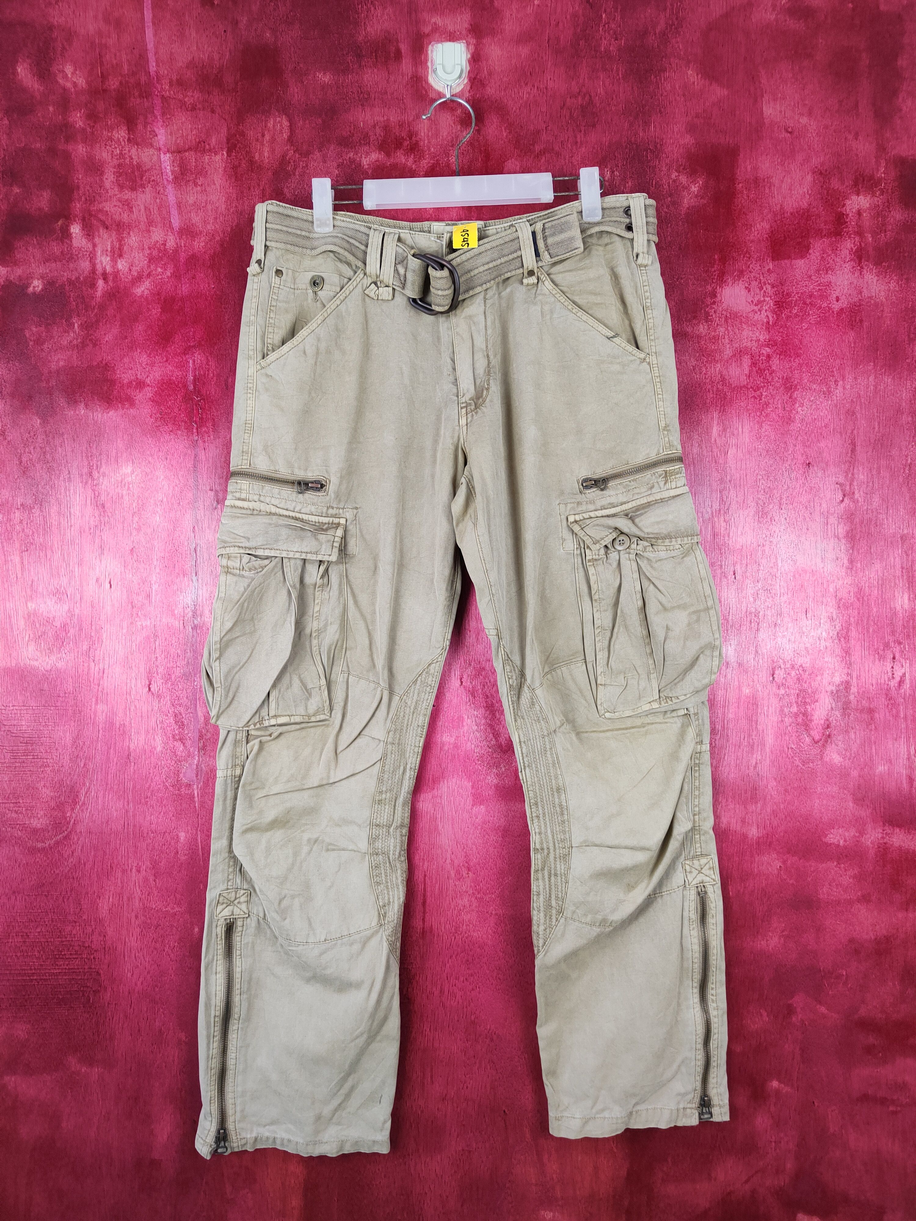 image of Dl Avirex Ltd Multipocket Utility Brown Cargo Pants 4545, Men's (Size 31)