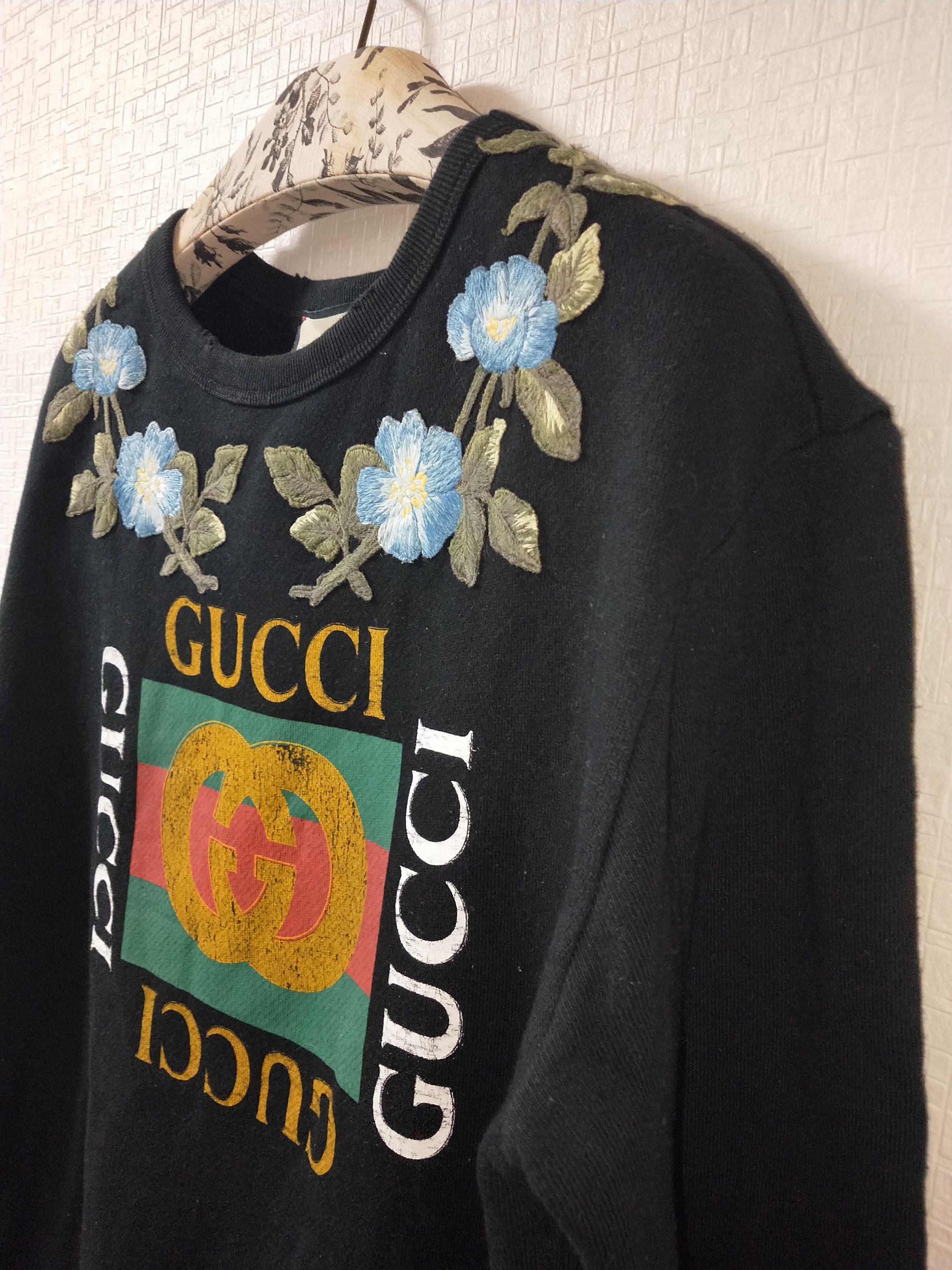 Gucci Floral Embroidered Logo Sweatshirt Size US M / EU 48-50 / 2 - 4 Thumbnail