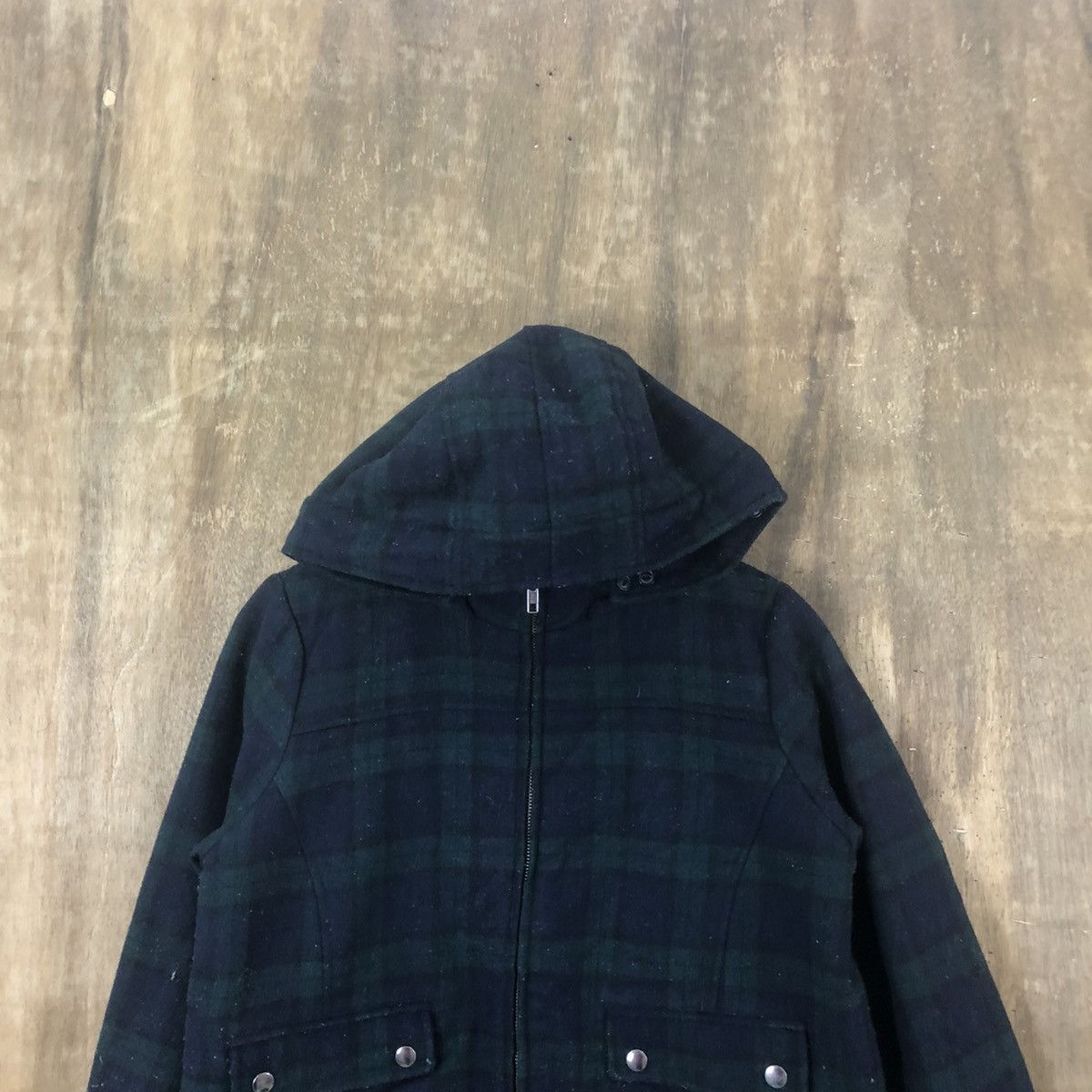 Japanese Brand × LOWRYS FARM LOWRYS FARM GREEN CHECKED WOOL VARSITY JACKET HOODIES# 020 Size US M / EU 48-50 / 2 - 2 Thumbnail