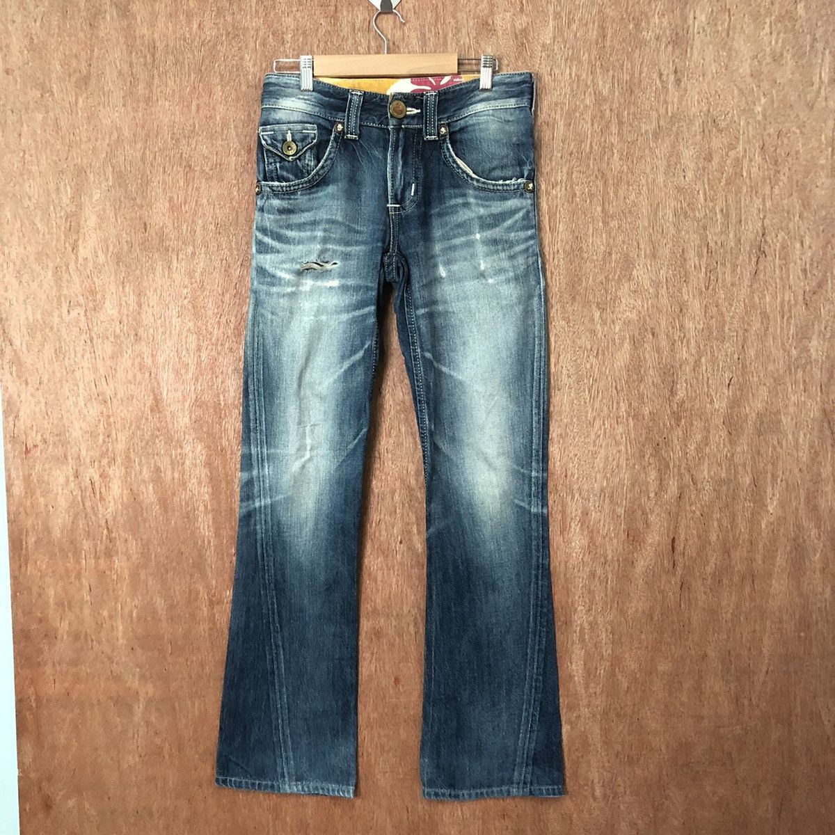 Edwin Edwin Blue trip distressed Denim vintage pants #6386 Size US 26 / EU 42 - 1 Thumbnail