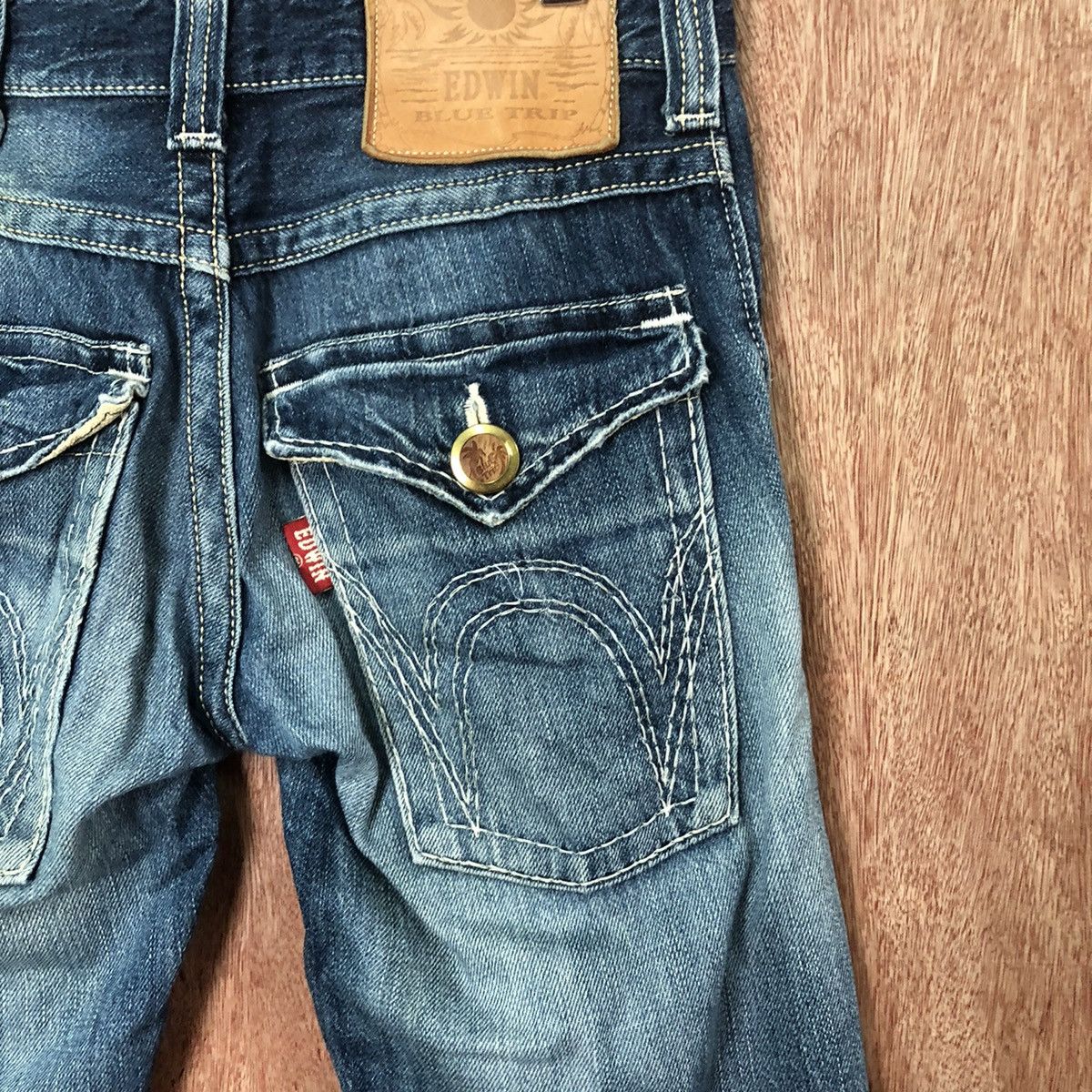 Edwin Edwin Blue trip distressed Denim vintage pants #6386 Size US 26 / EU 42 - 12 Thumbnail