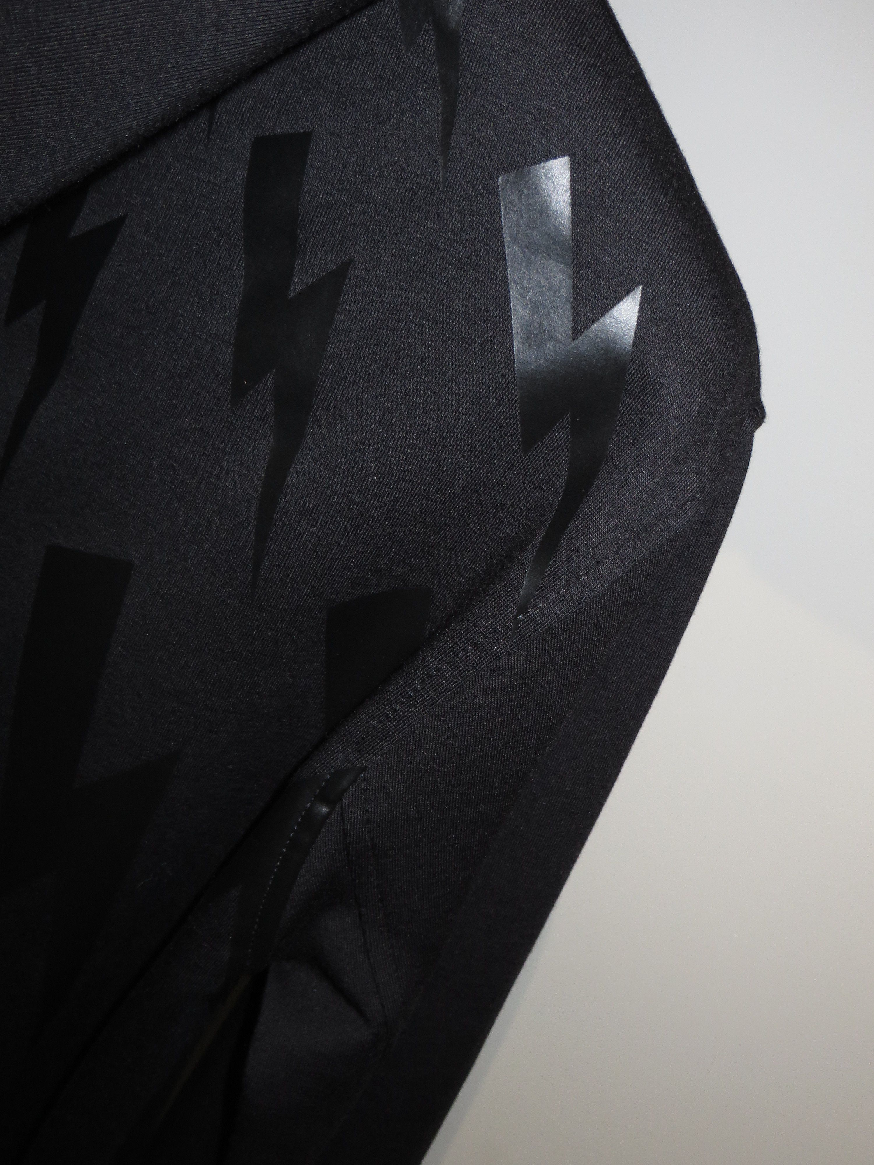 Neil Barrett Lightning bolt print zip hoodie Size US XXS / EU 40 - 6 Thumbnail