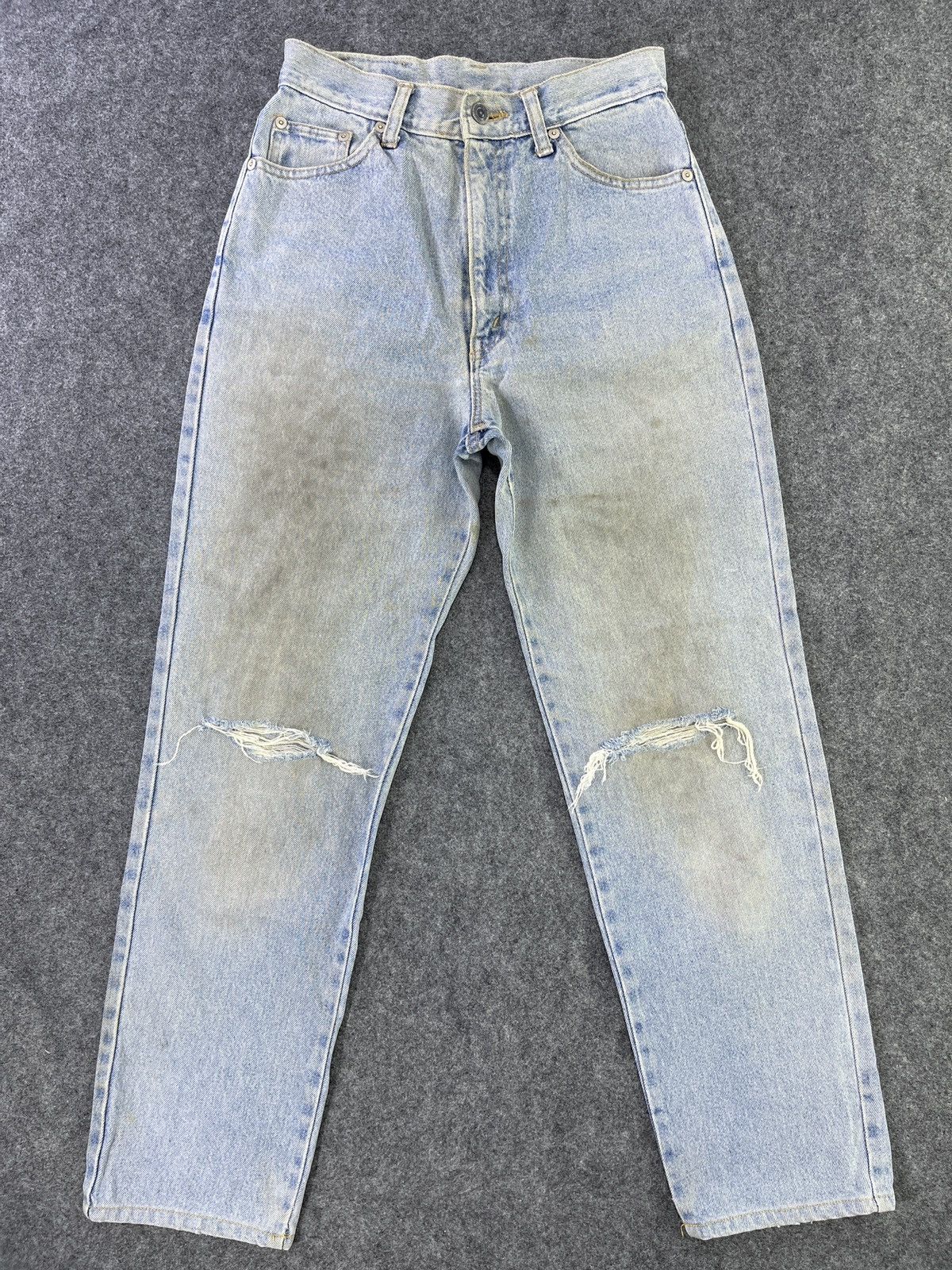 Japanese Brand Japanese Brand High Waisted Denim Distressed Jeans - J952 Size US 27 - 1 Thumbnail