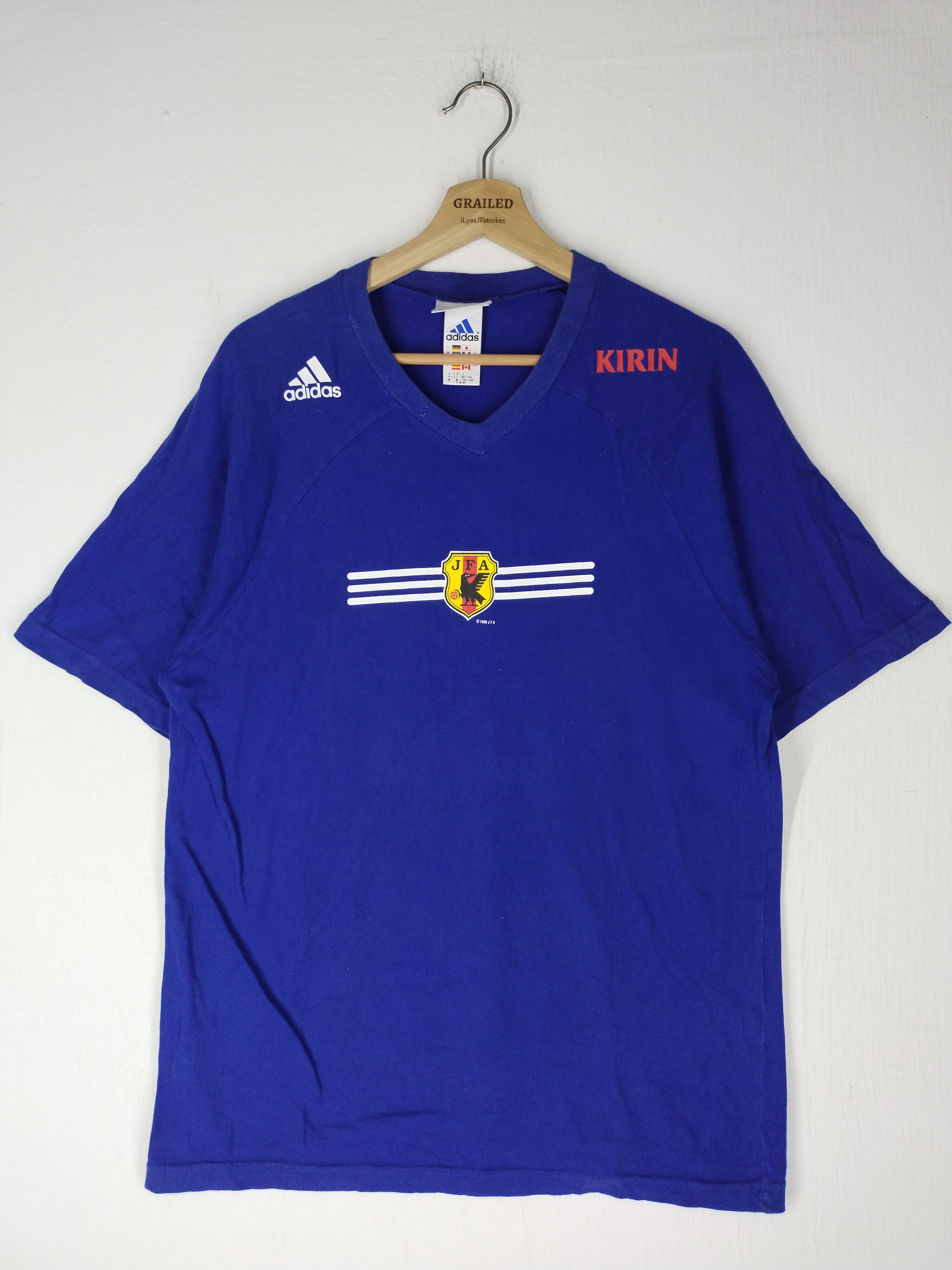 Adidas × Edition Japan × Japanese Brand COMBO VINTAGE JFA KIRIN JAPANESE FOOTBALL TEE Size US M / EU 48-50 / 2 - 5 Thumbnail