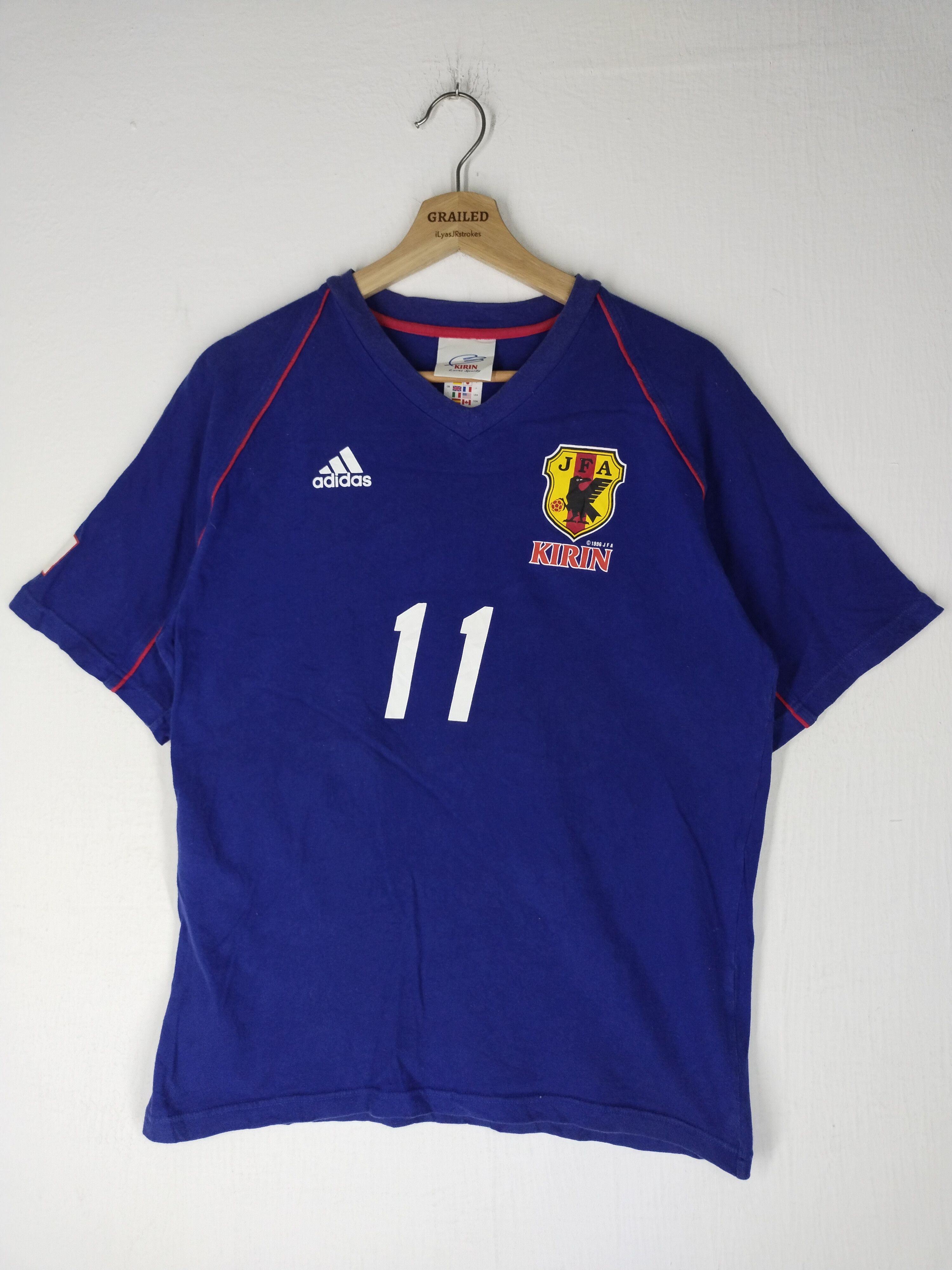 Adidas × Edition Japan × Japanese Brand COMBO VINTAGE JFA KIRIN JAPANESE FOOTBALL TEE Size US M / EU 48-50 / 2 - 12 Thumbnail