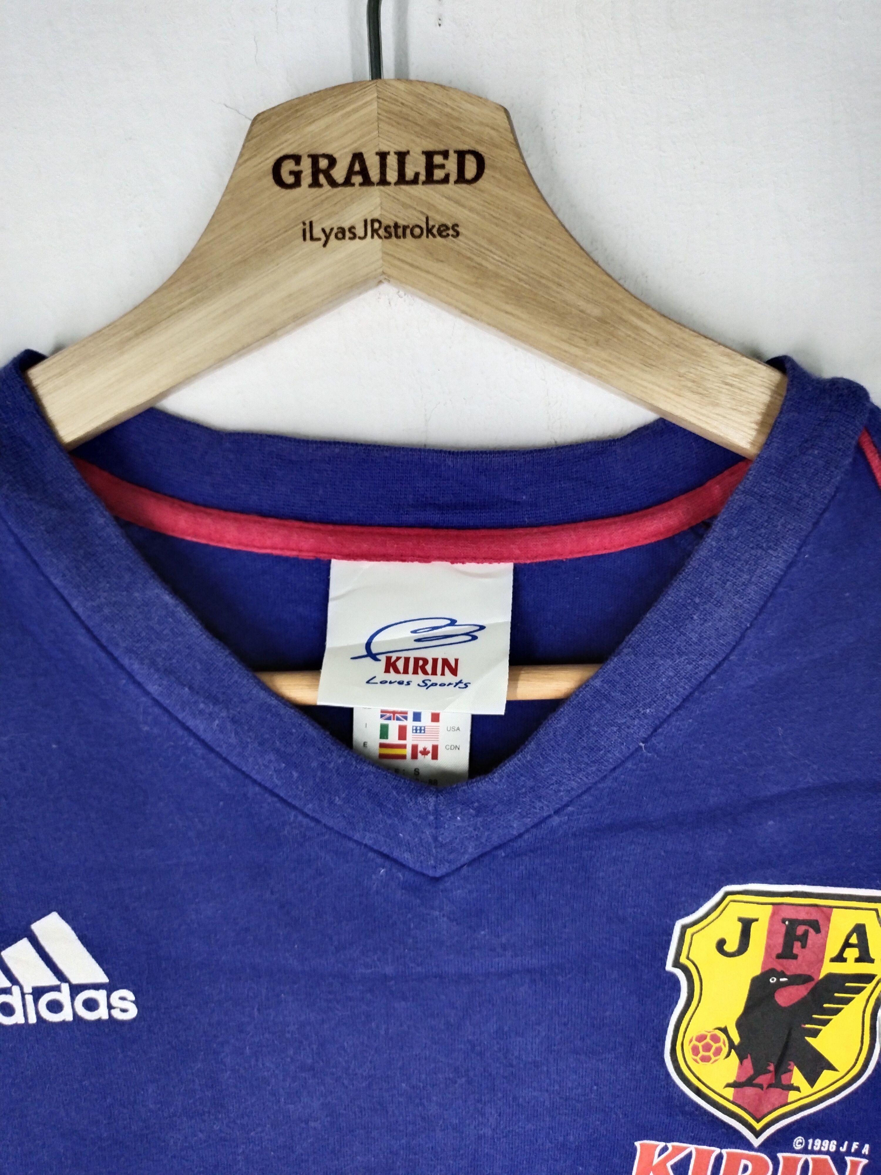 Adidas × Edition Japan × Japanese Brand COMBO VINTAGE JFA KIRIN JAPANESE FOOTBALL TEE Size US M / EU 48-50 / 2 - 23 Thumbnail