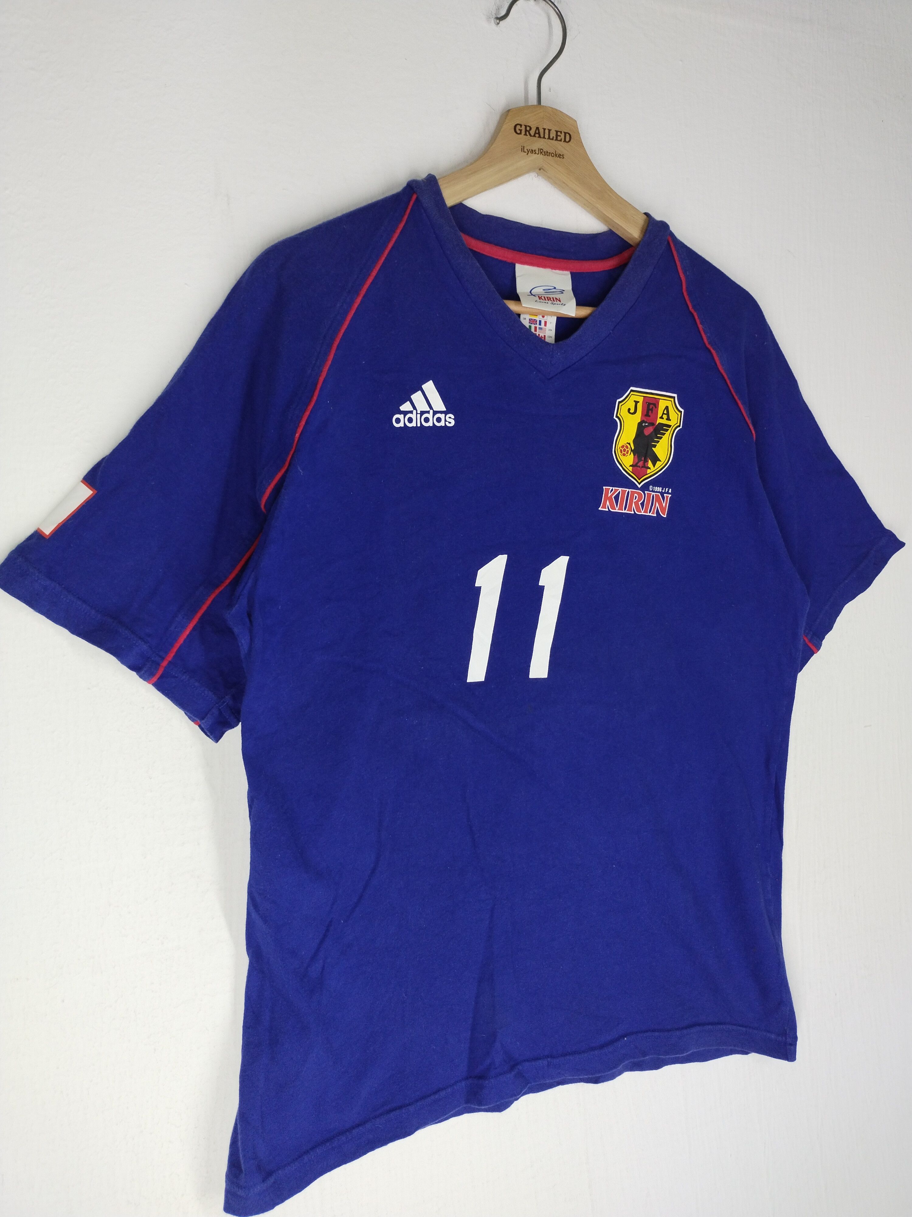 Adidas × Edition Japan × Japanese Brand COMBO VINTAGE JFA KIRIN JAPANESE FOOTBALL TEE Size US M / EU 48-50 / 2 - 11 Thumbnail