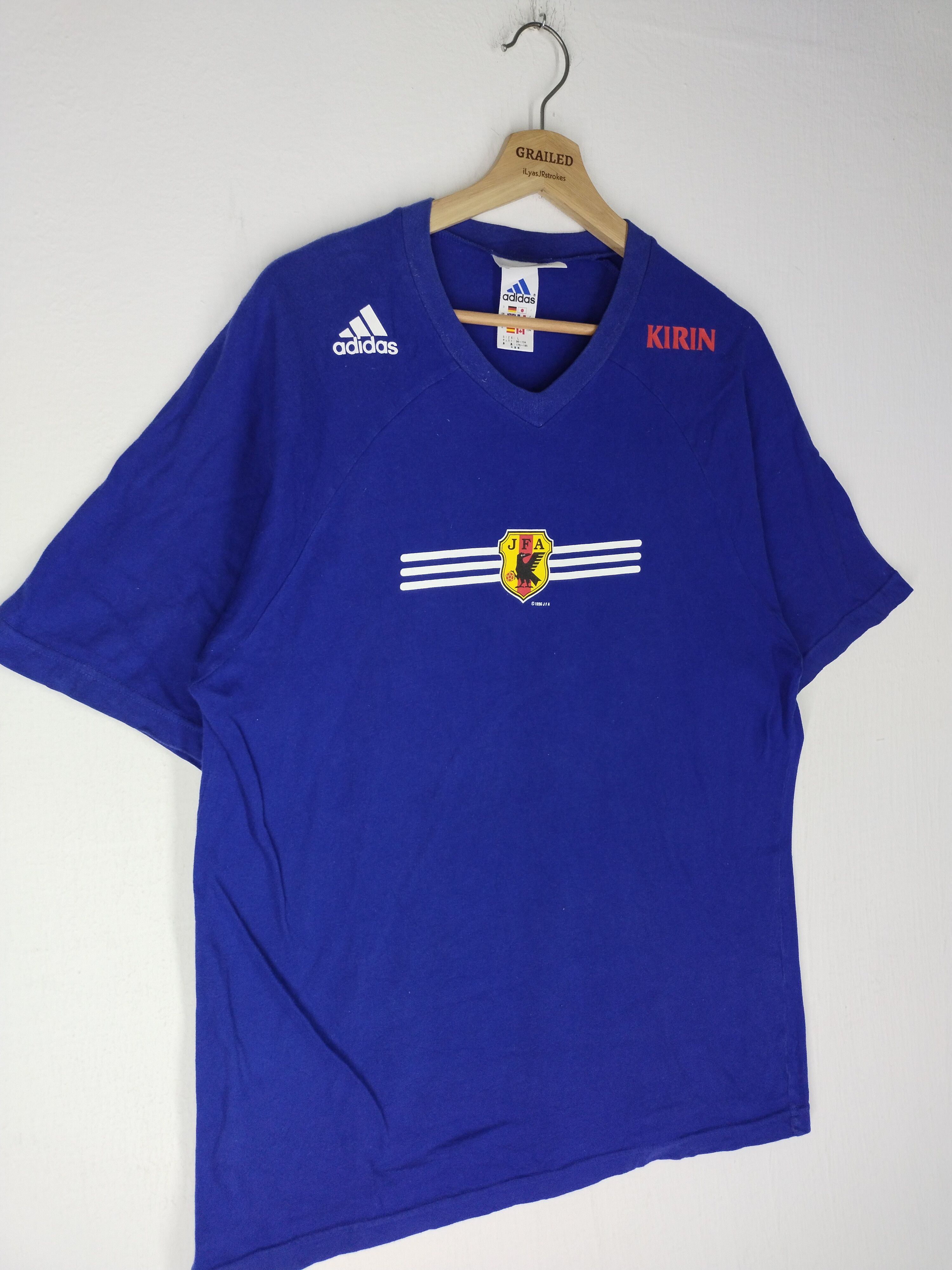 Adidas × Edition Japan × Japanese Brand COMBO VINTAGE JFA KIRIN JAPANESE FOOTBALL TEE Size US M / EU 48-50 / 2 - 4 Thumbnail