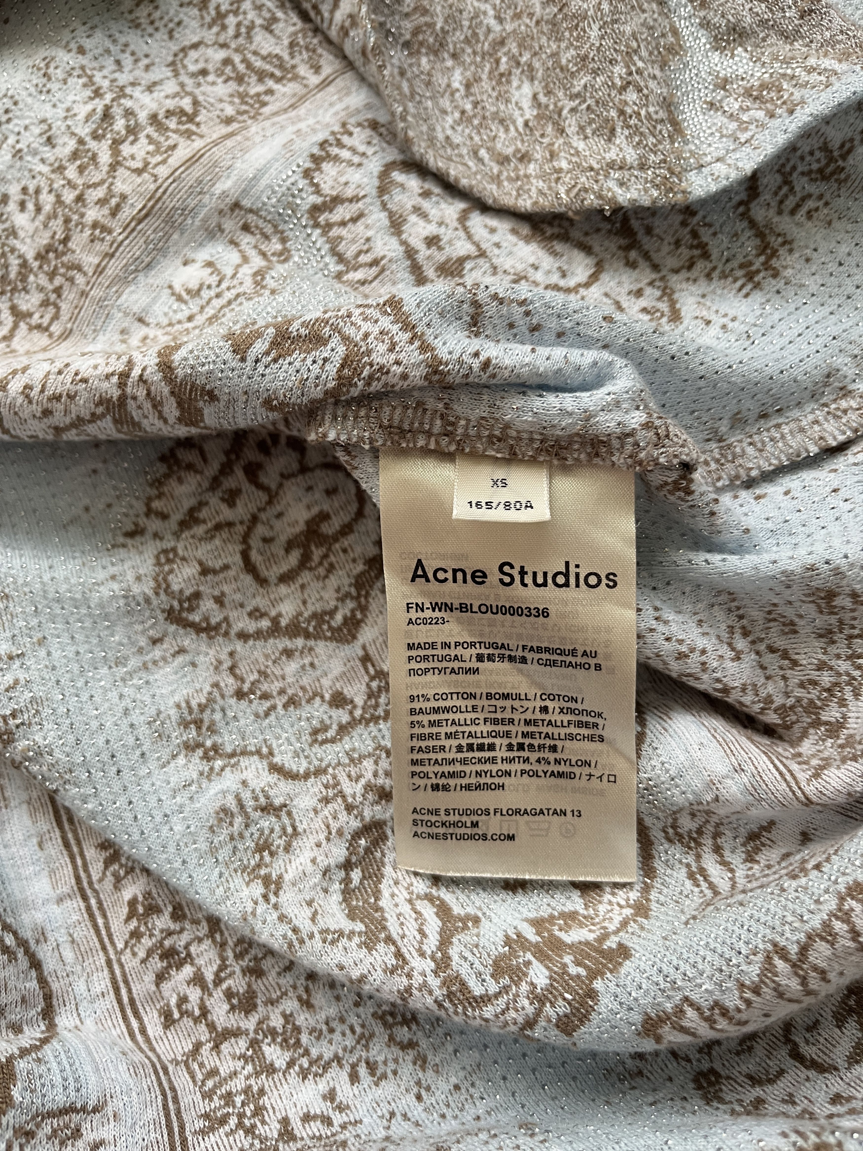 Acne Studios ⚡️QUICK SALE⚡️Acne Studios Patterned Sparkle Button up Shirt Size US XS / EU 42 / 0 - 4 Thumbnail