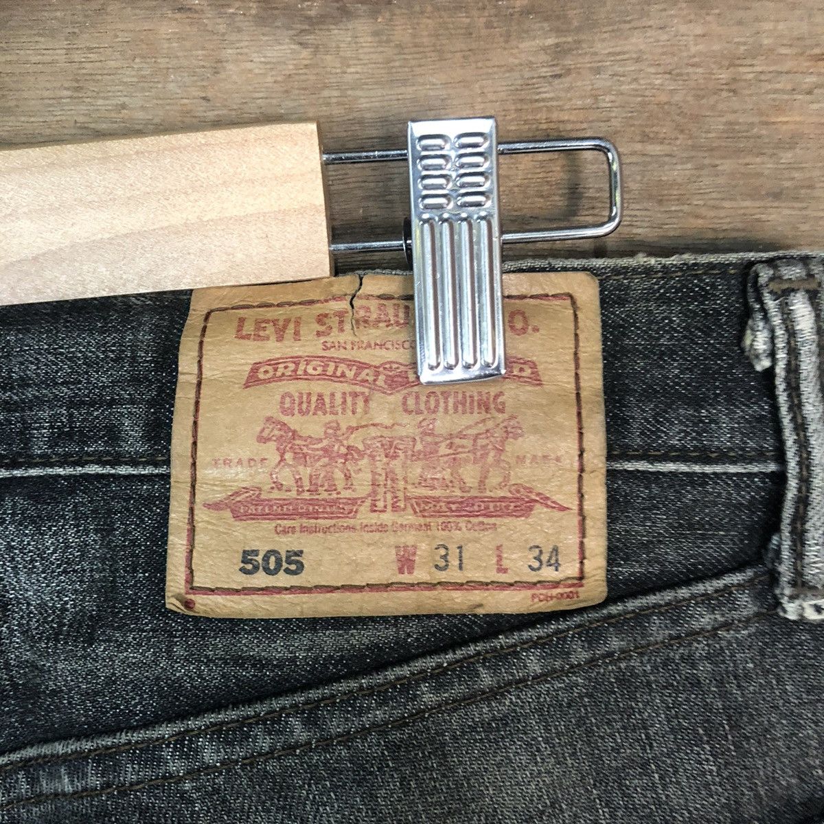 Vintage 505 Levis vintage Black Distressed Denim Pants #5122 Size US 31 - 11 Thumbnail