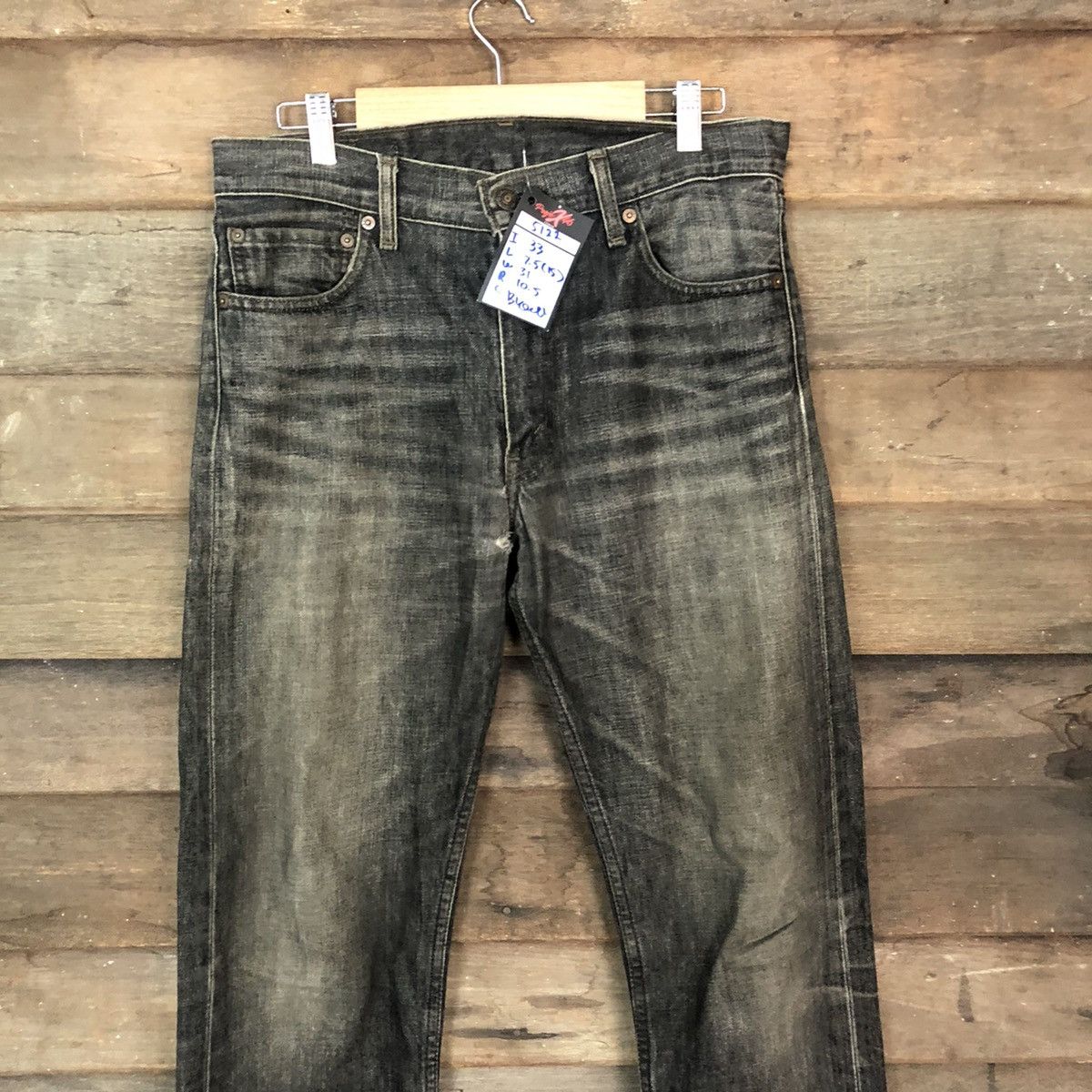 Vintage 505 Levis vintage Black Distressed Denim Pants #5122 Size US 31 - 2 Thumbnail