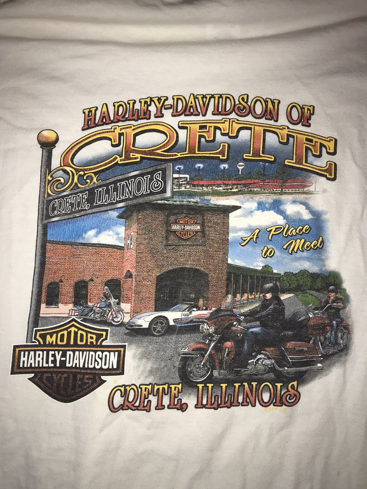 Hanes Harley Davidson 2008 Crete, IL Tee Size US XXL / EU 58 / 5 - 3 Thumbnail