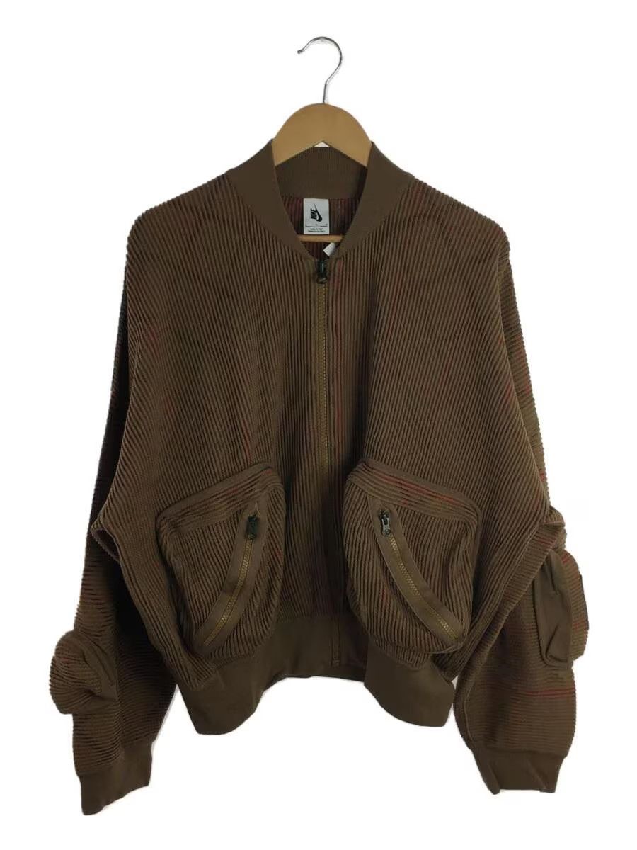 image of Undercover Ss21 Nike Multi Pocket Knit Bomber Jacket in Camel, Men's (Size XL)