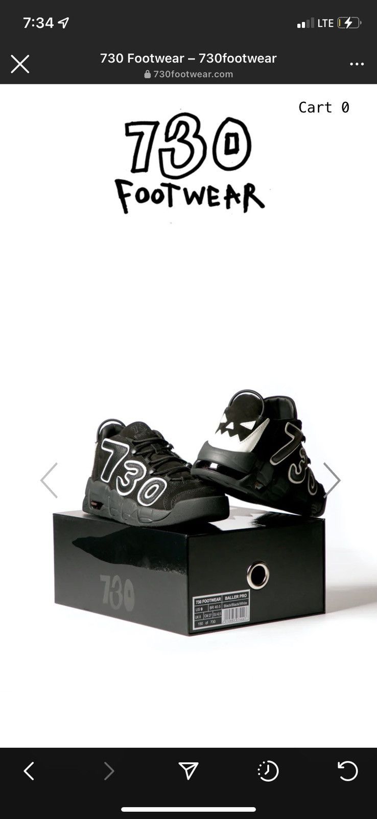 image of Asspizza 730 Baller Pro Shoes in Black, Men's (Size 9)
