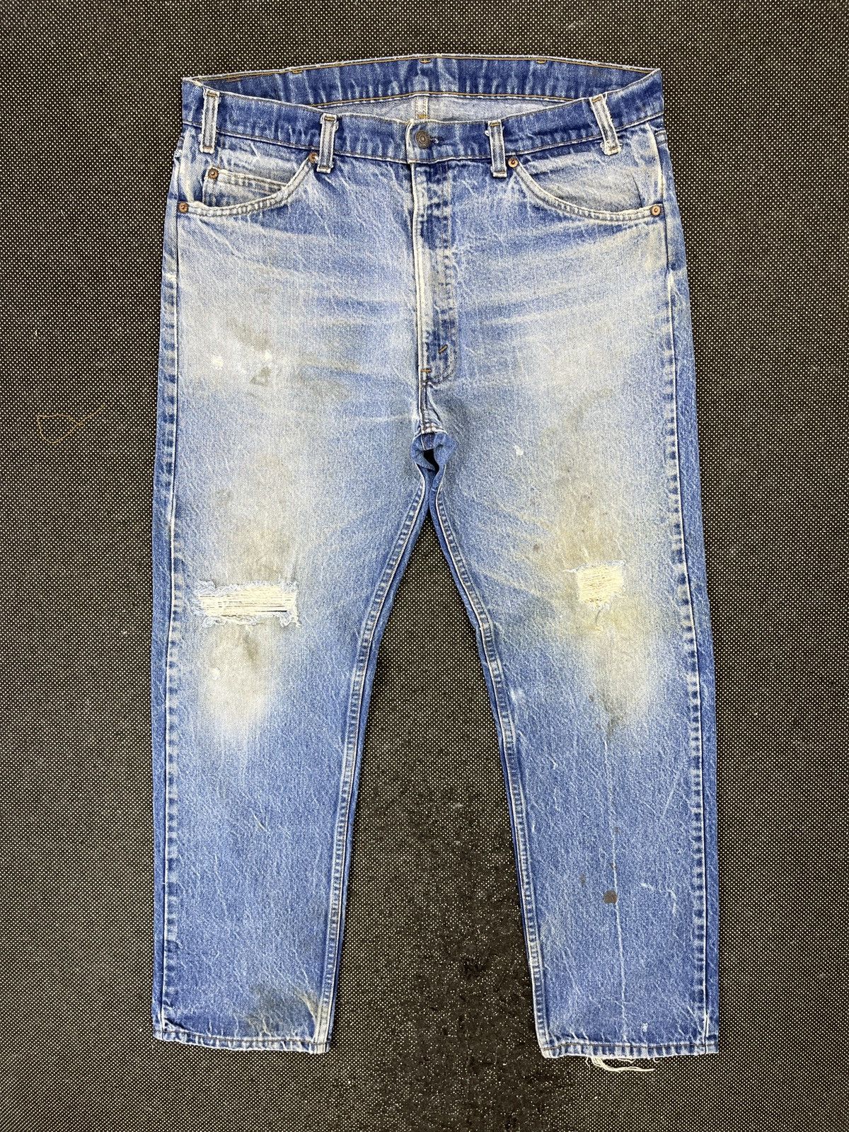 image of 80's Vintage Levis 505 Stone Wash Jeans - J601 in Blue, Men's (Size 38)
