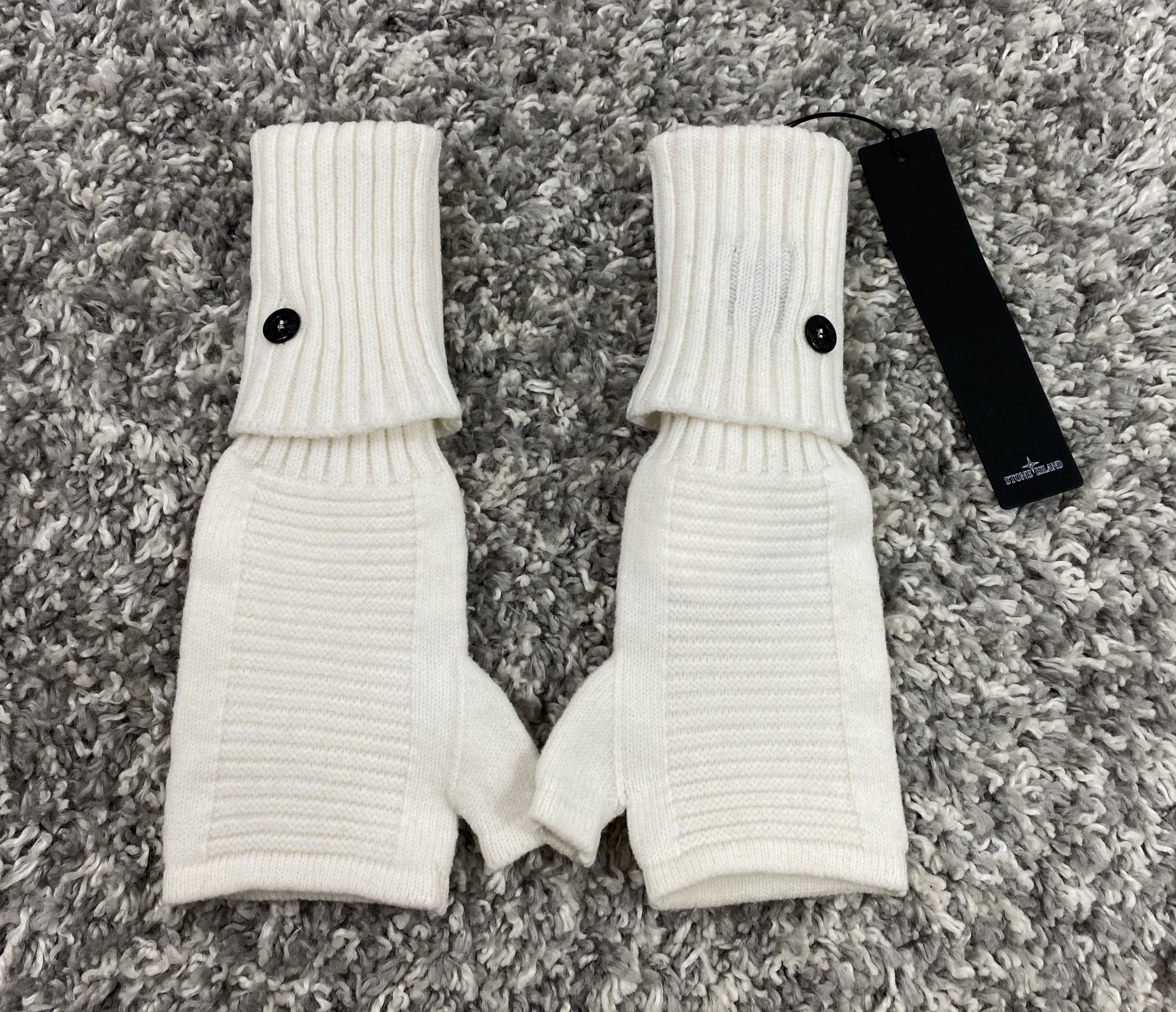 Stone Island Stone Island Shadow Project Ribbed-Knit Fingerless Gloves Size ONE SIZE - 2 Thumbnail