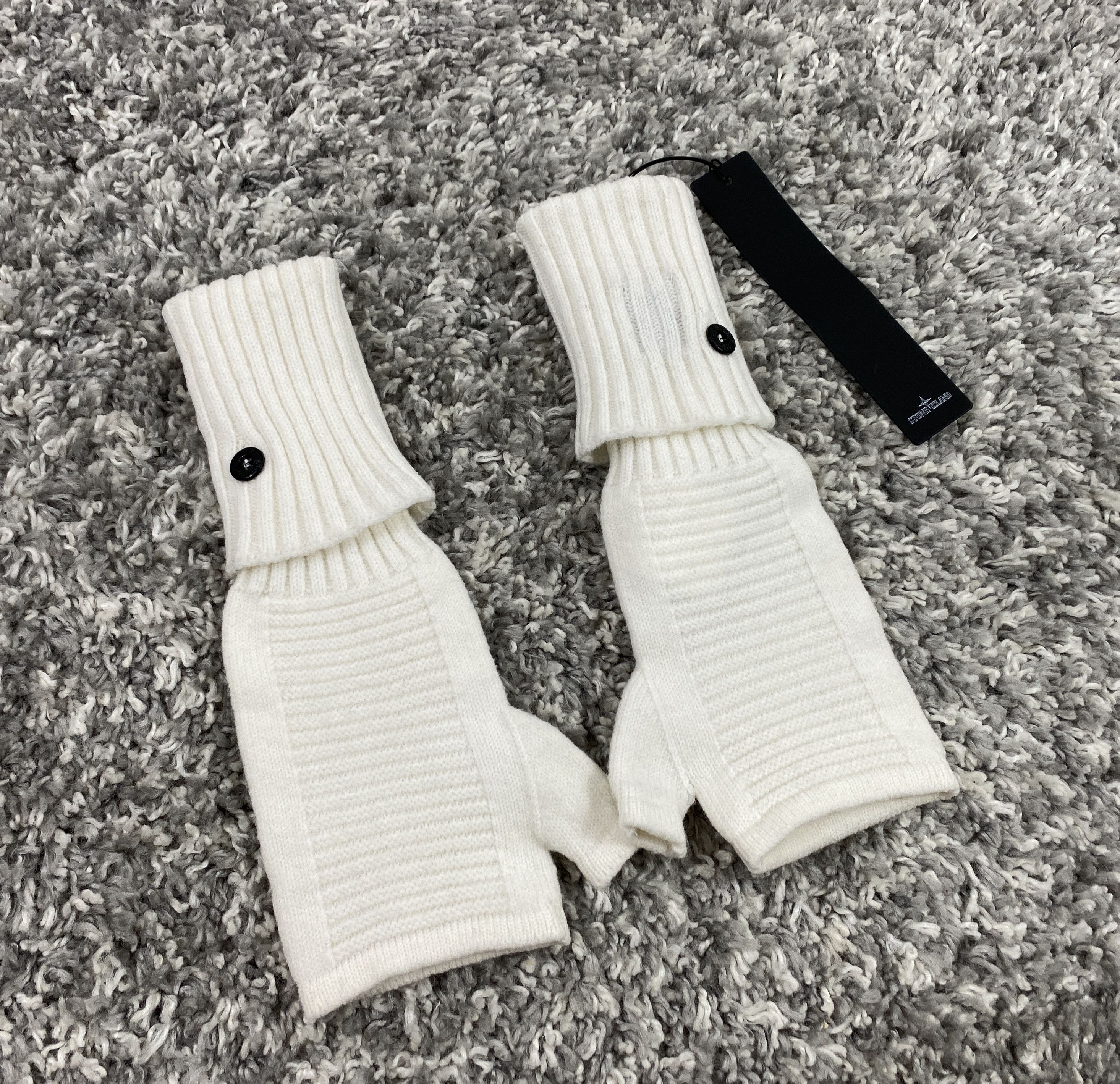 Stone Island Stone Island Shadow Project Ribbed-Knit Fingerless Gloves Size ONE SIZE - 1 Thumbnail