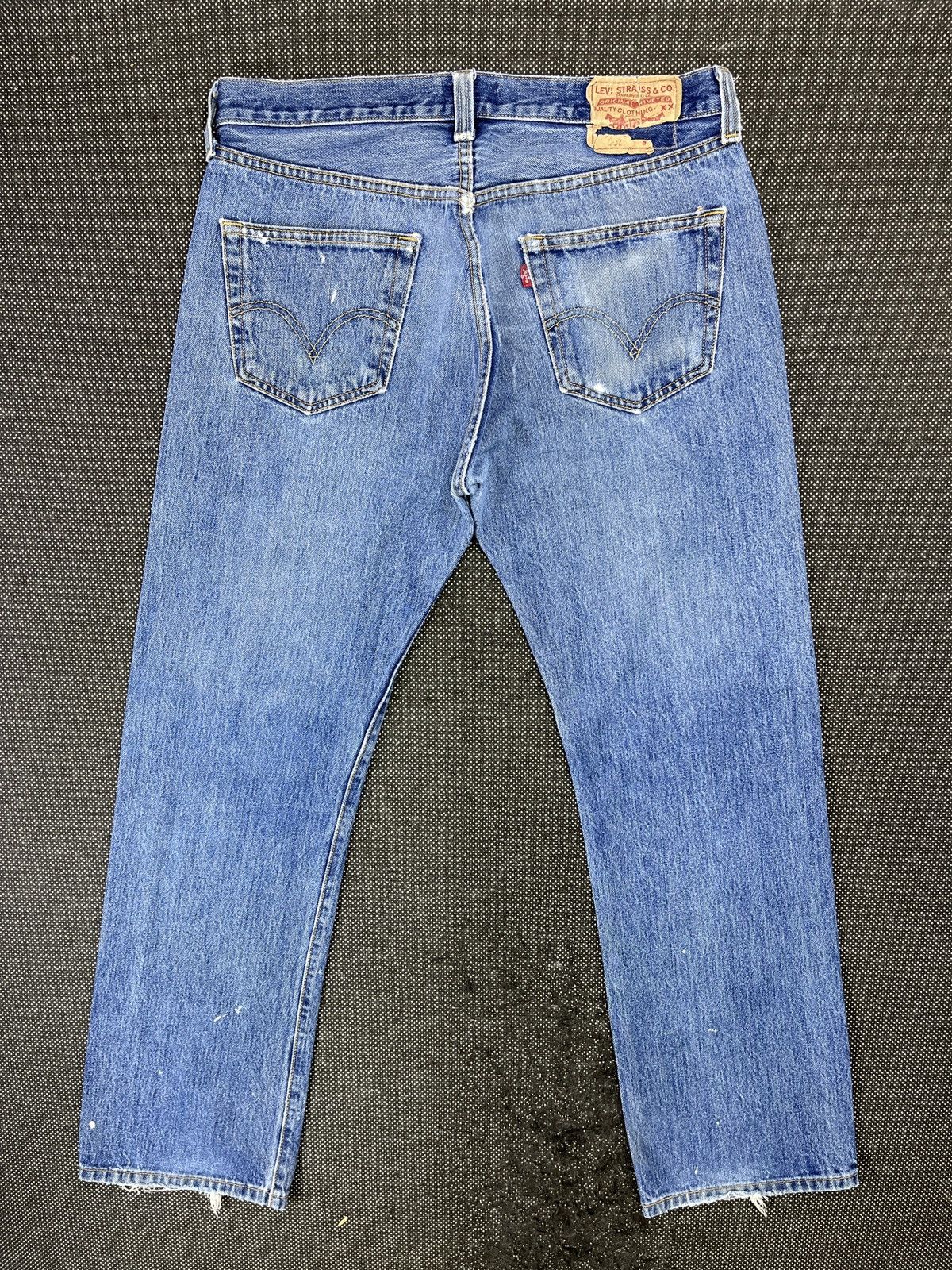Levi's Vintage Levis 501 Splashed Paint Jeans - J556 Size US 33 - 2 Thumbnail