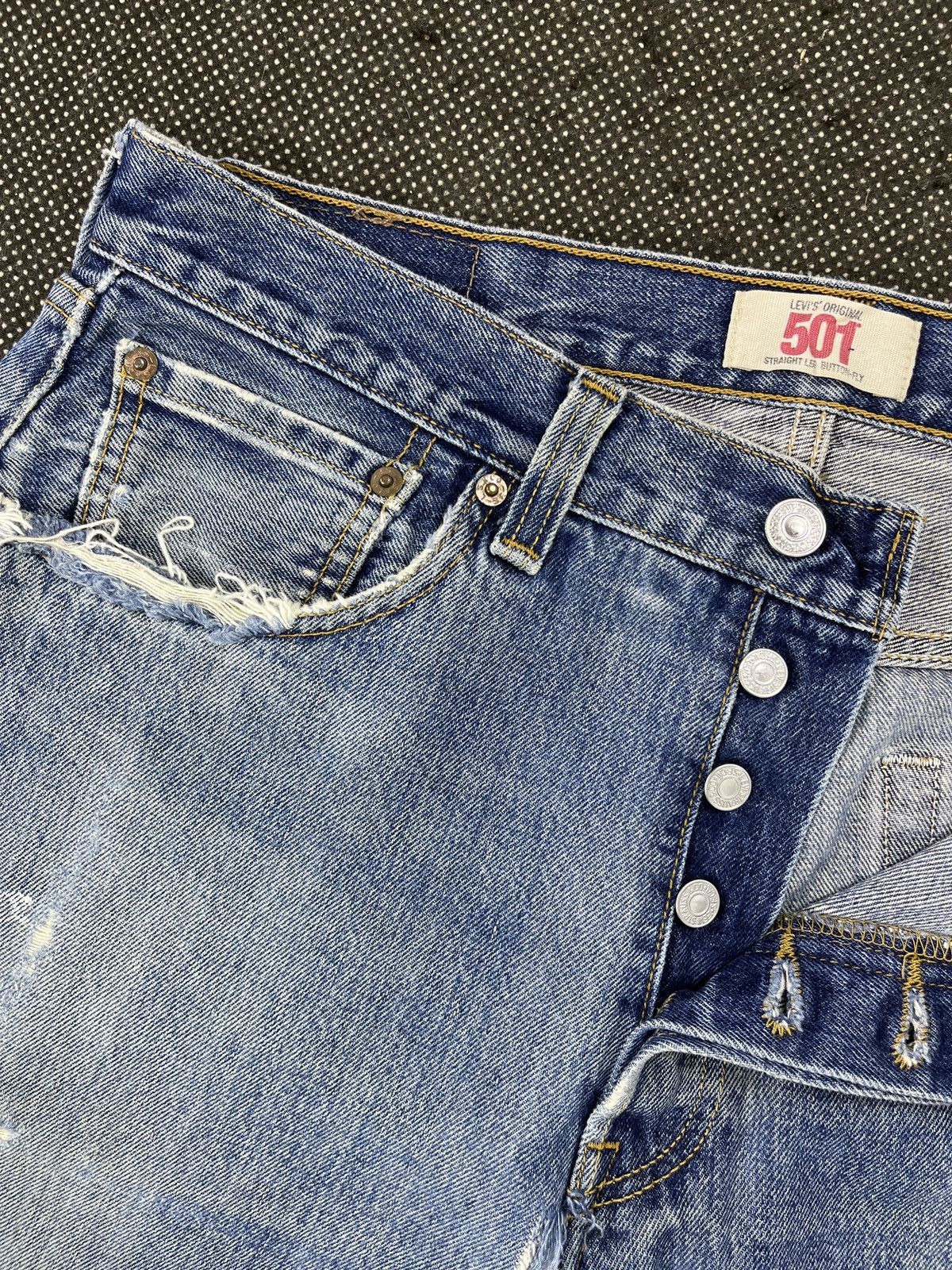 Levi's Vintage Levis 501 Splashed Paint Jeans - J556 Size US 33 - 8 Thumbnail