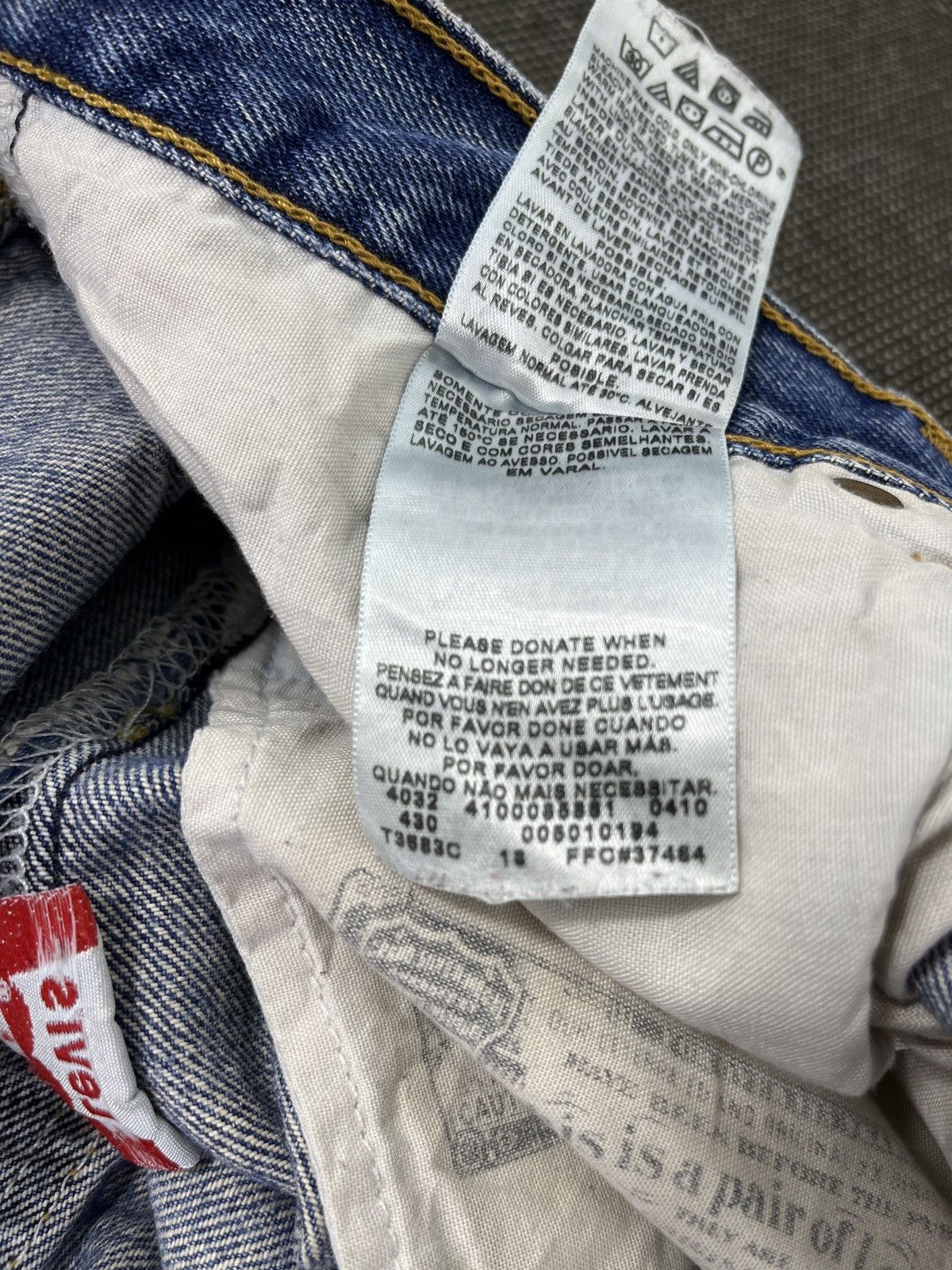 Levi's Vintage Levis 501 Splashed Paint Jeans - J556 Size US 33 - 10 Thumbnail
