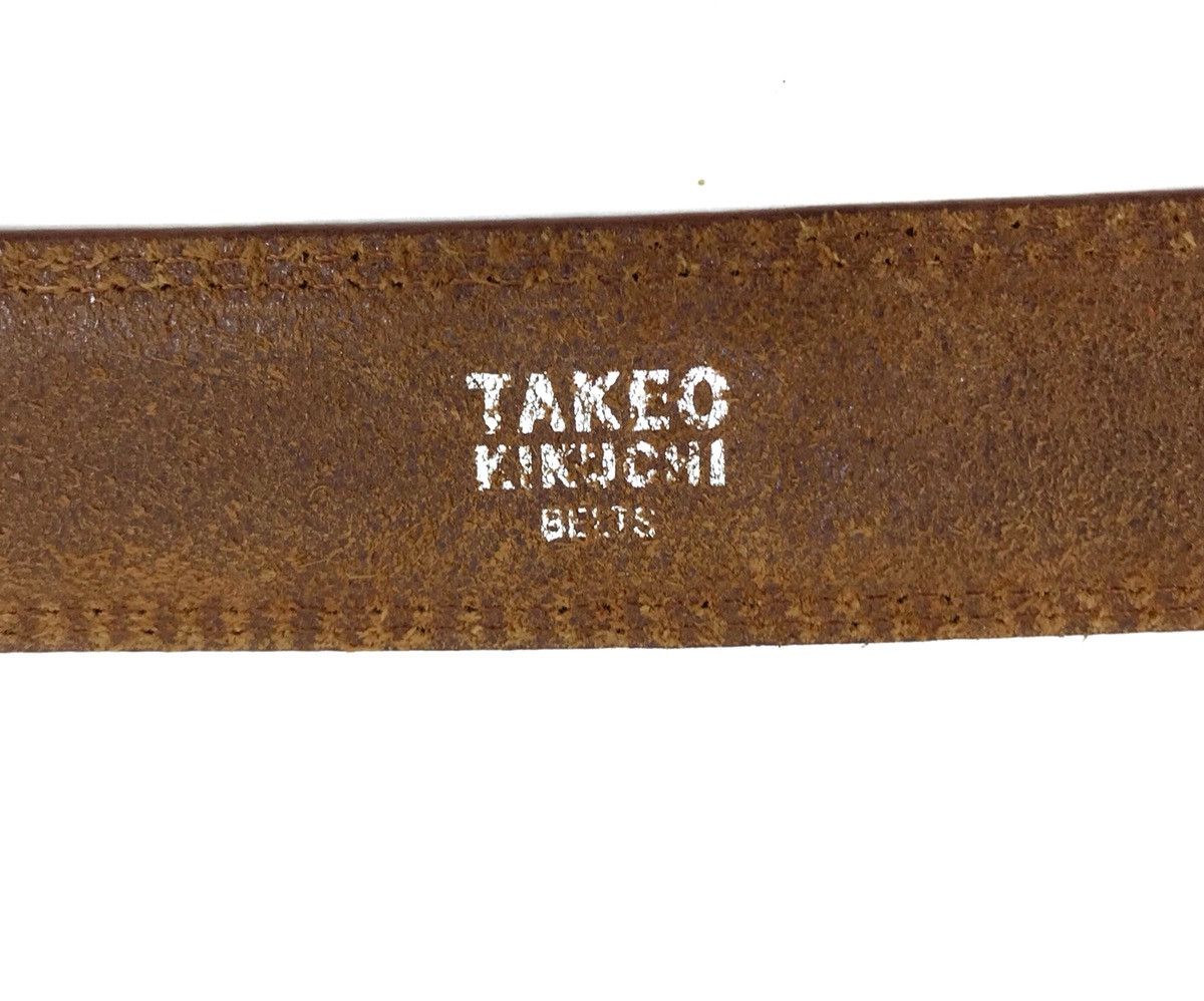 Genuine Leather Japanese Brand TAKEO KIKUCHI Leather Belt Size ONE SIZE - 4 Thumbnail
