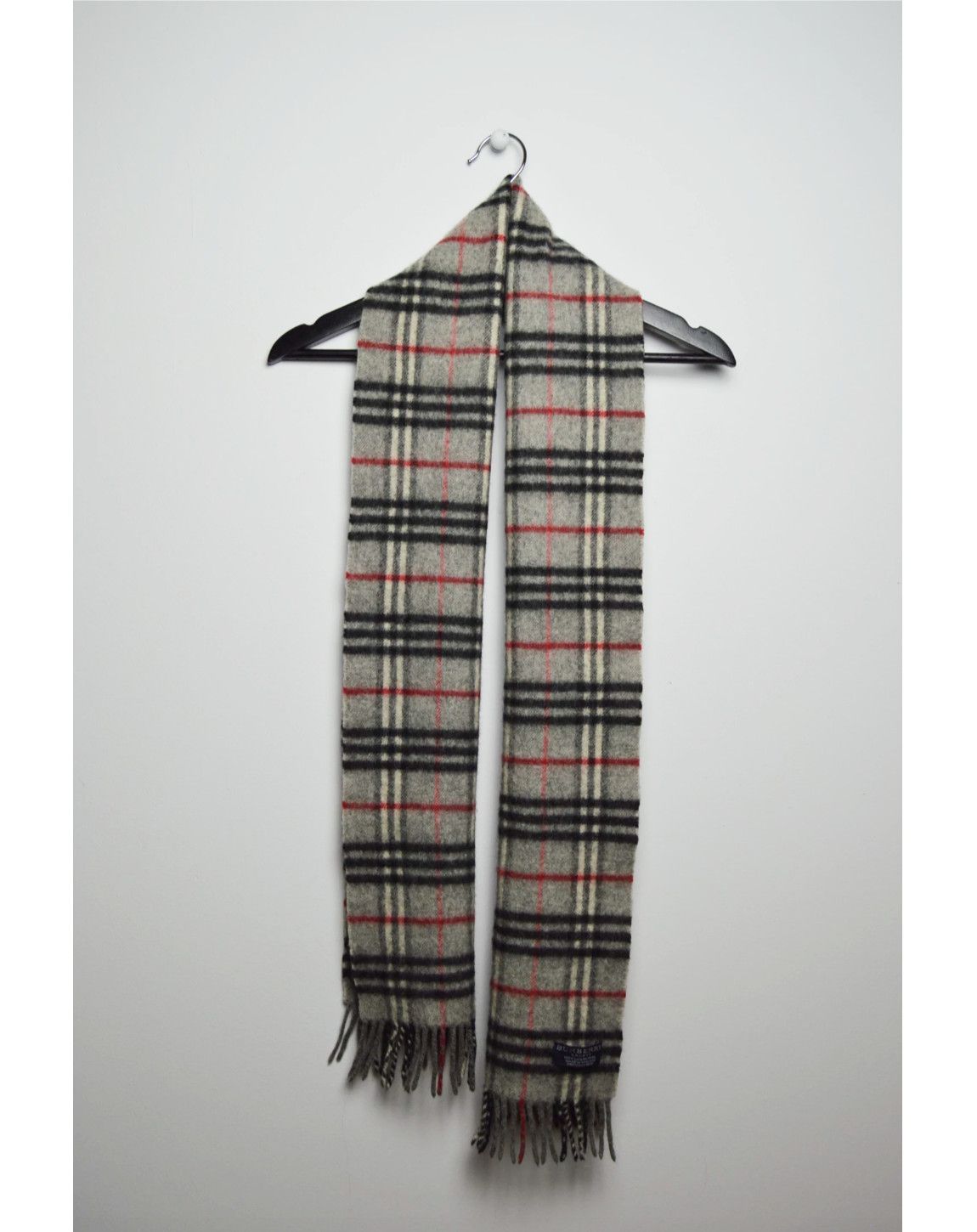 Burberry burbery camel scarf nova check grey lambswool rare vintage Size ONE SIZE - 3 Thumbnail