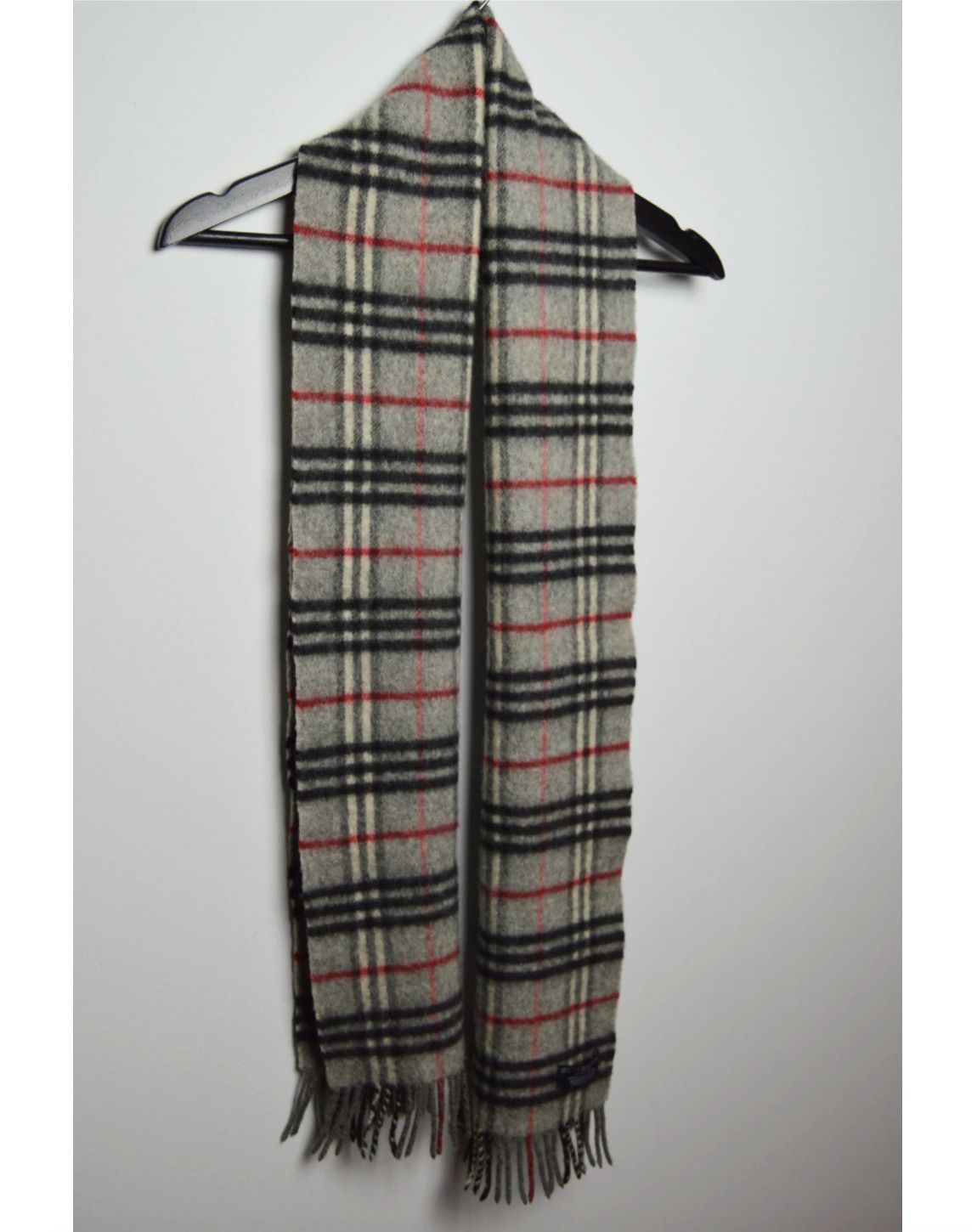 Burberry burbery camel scarf nova check grey lambswool rare vintage Size ONE SIZE - 2 Thumbnail