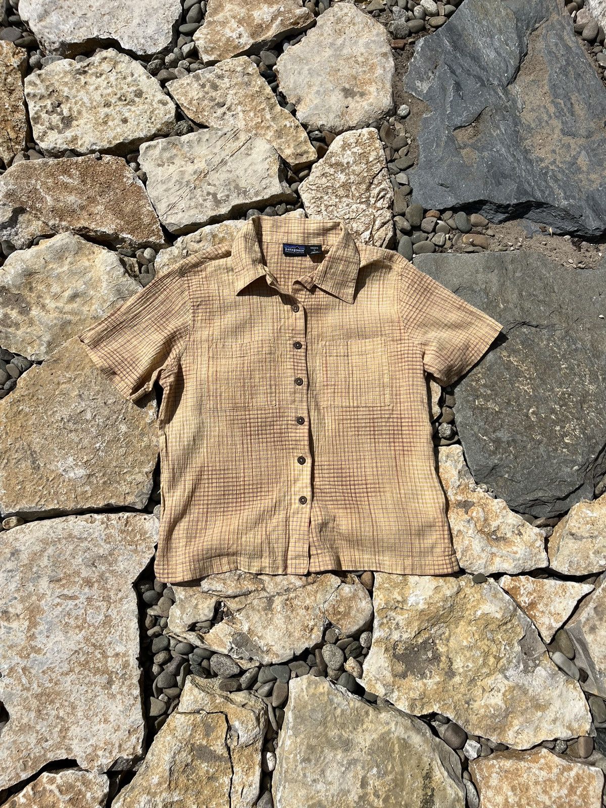 Patagonia vintage organic cotton checked shirt with pockets