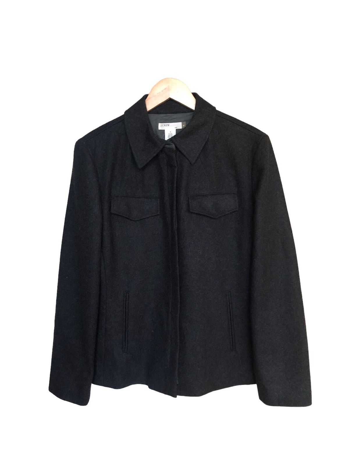 image of Archival Clothing x J Crew Vintage J.crew Wool Zipper Jacket in Dark Grey, Men's (Size Medium)