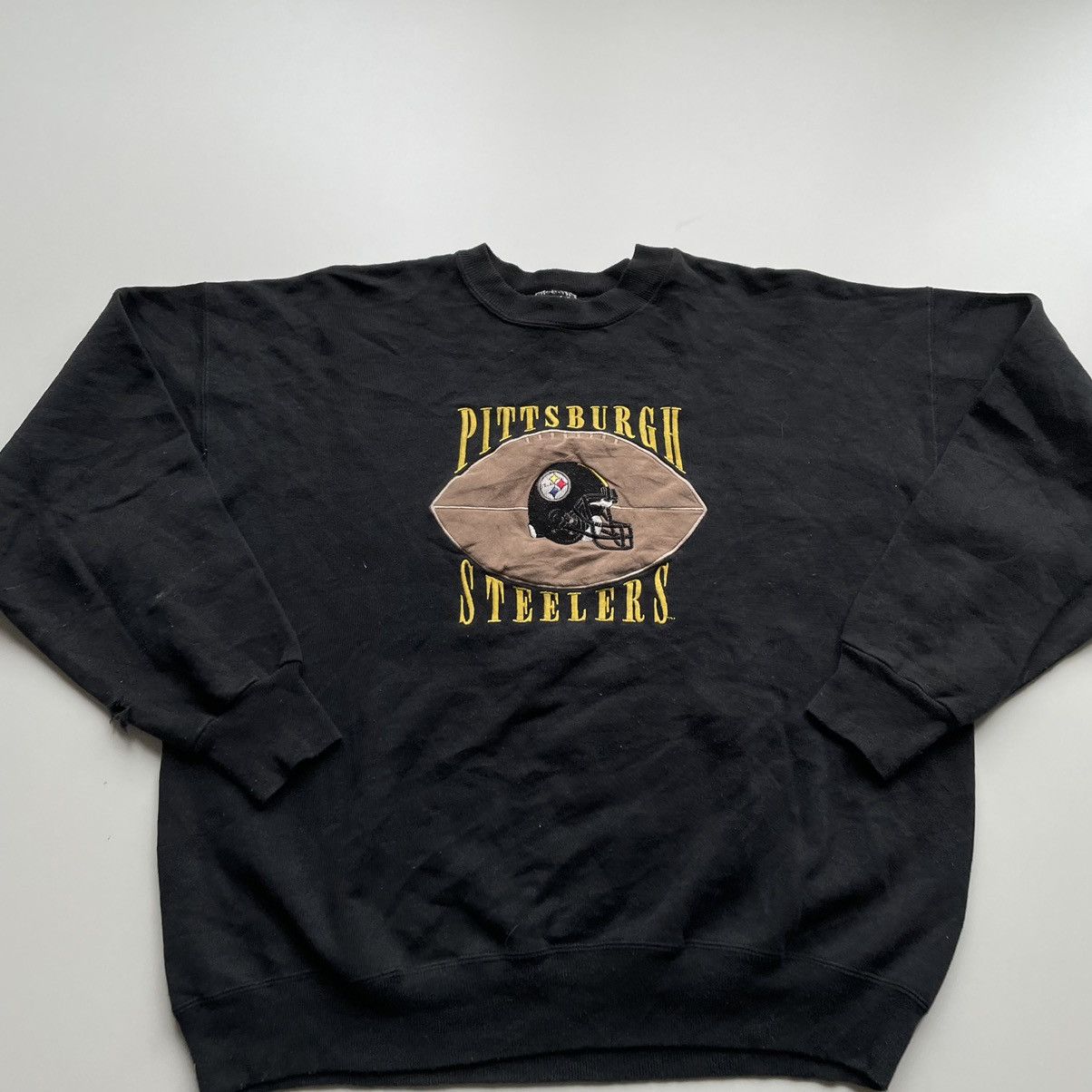 NFL × Vintage Vintage 90s Pittsburgh Steelers Embroidered Graphic Crewneck Size US L / EU 52-54 / 3 - 1 Thumbnail