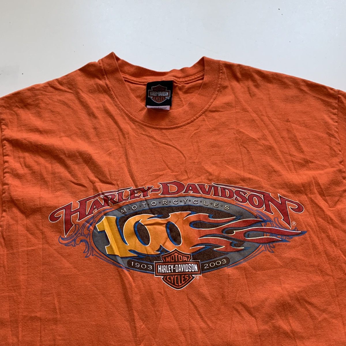 Harley Davidson × Vintage Vintage 2000s Harley Davidson New York Graphic T Shirt Rare Size US L / EU 52-54 / 3 - 2 Thumbnail