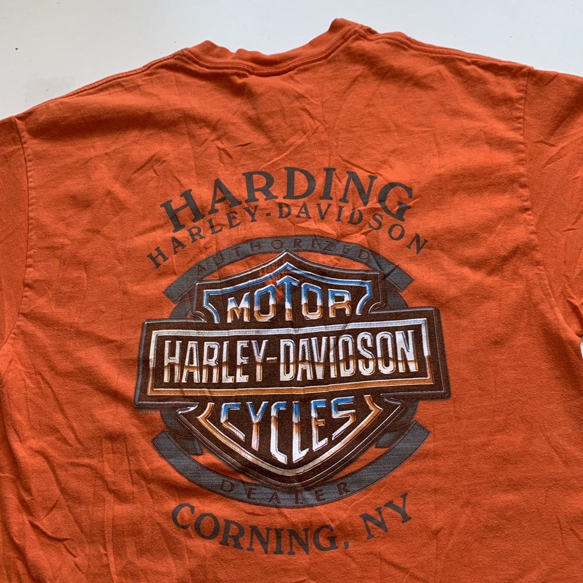 Harley Davidson × Vintage Vintage 2000s Harley Davidson New York Graphic T Shirt Rare Size US L / EU 52-54 / 3 - 4 Thumbnail