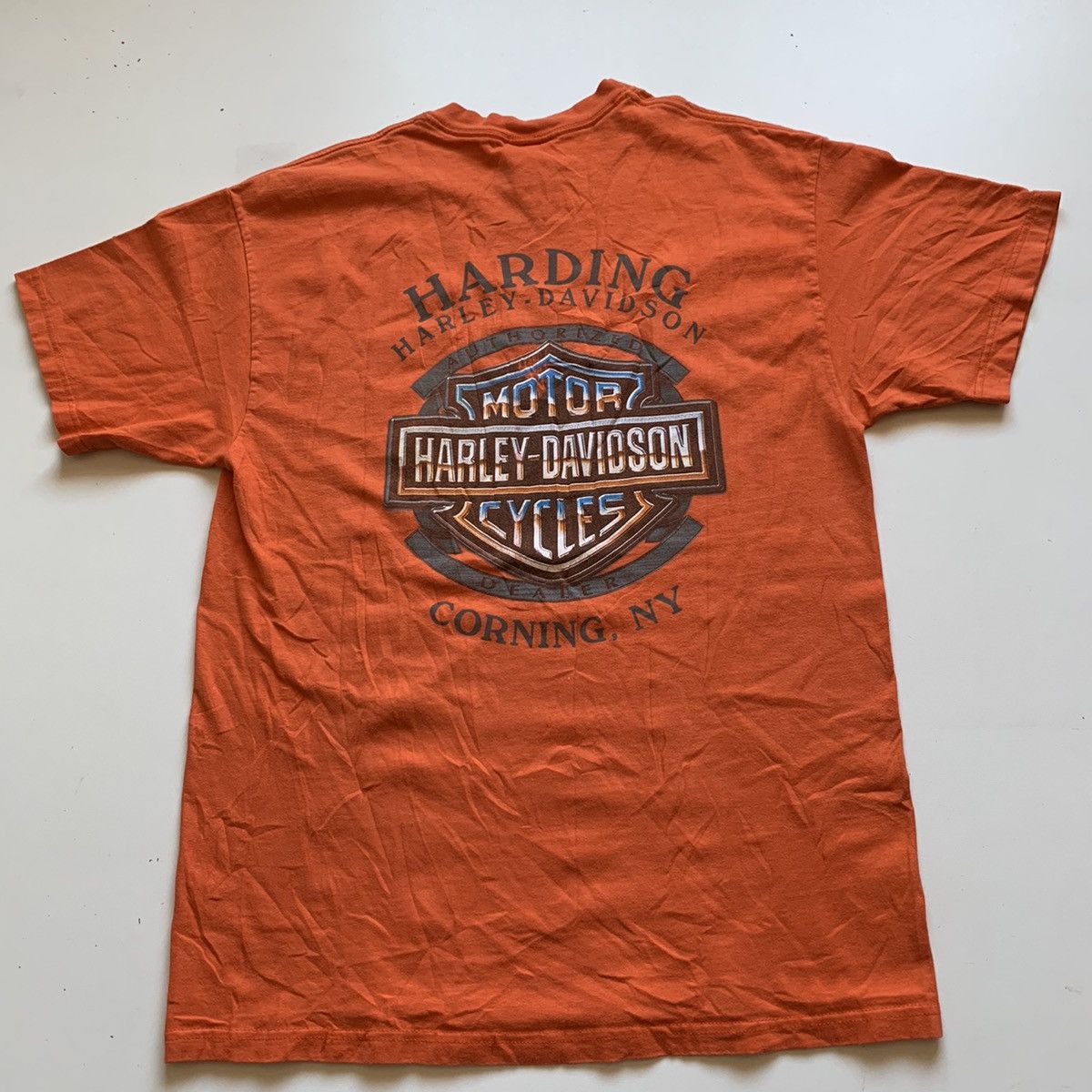 Harley Davidson × Vintage Vintage 2000s Harley Davidson New York Graphic T Shirt Rare Size US L / EU 52-54 / 3 - 3 Thumbnail