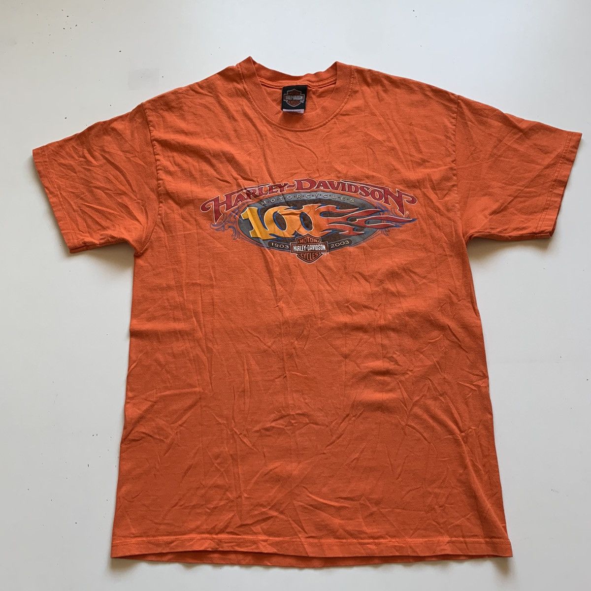Harley Davidson × Vintage Vintage 2000s Harley Davidson New York Graphic T Shirt Rare Size US L / EU 52-54 / 3 - 1 Thumbnail