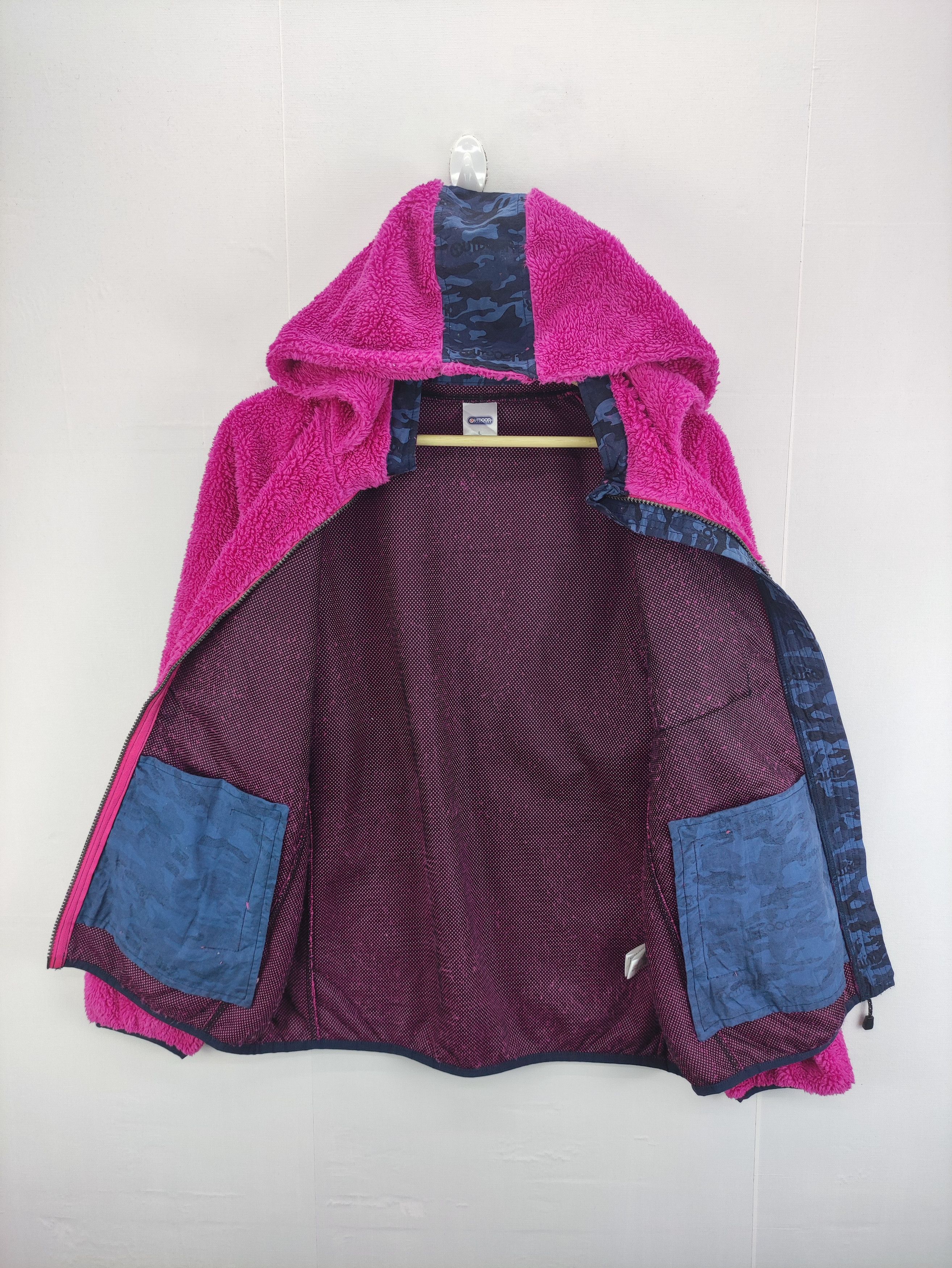Japanese Brand Vintage Outdoor Fleece Zipper Hoodie Jacket Size US L / EU 52-54 / 3 - 3 Thumbnail