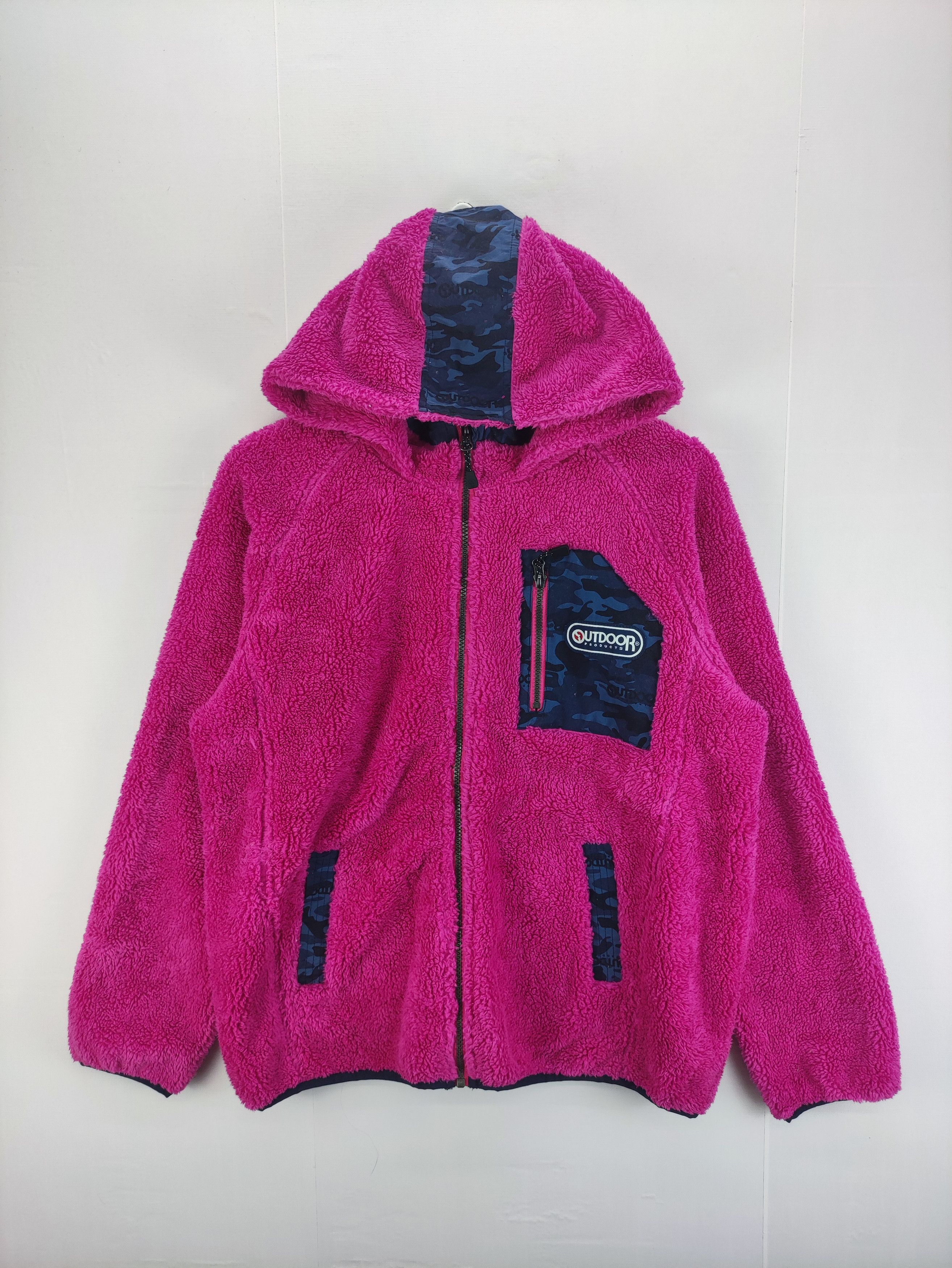 Japanese Brand Vintage Outdoor Fleece Zipper Hoodie Jacket Size US L / EU 52-54 / 3 - 1 Thumbnail