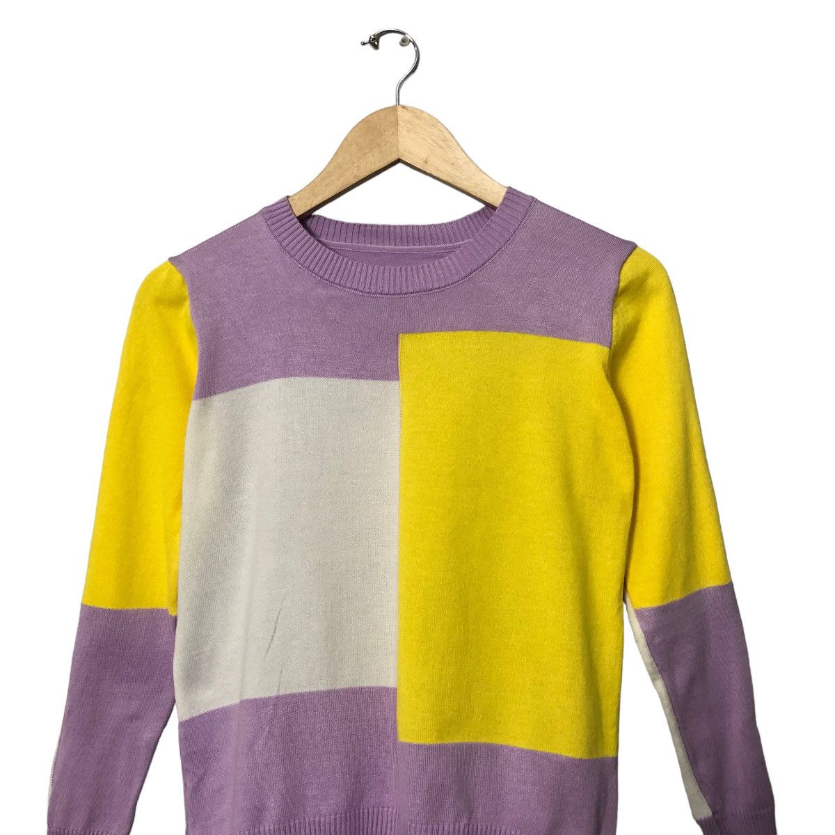 Aran Isles Knitwear Vintage Unbranded Patchwork Style Knitwear Sweater Jumper Size XS / US 0-2 / IT 36-38 - 4 Thumbnail