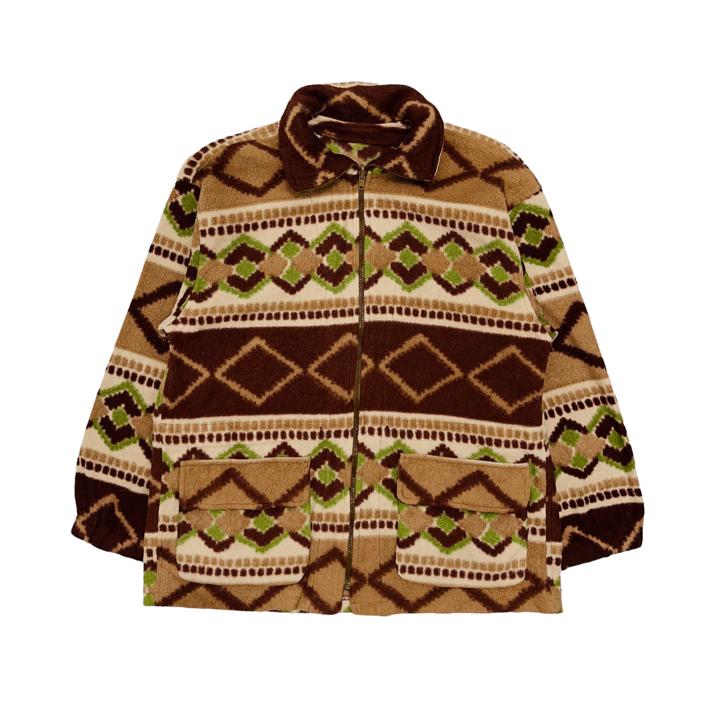 Native × Vintage Red Indian Aztec Native Navajo Fleece Sweater Size US XL / EU 56 / 4 - 1 Thumbnail