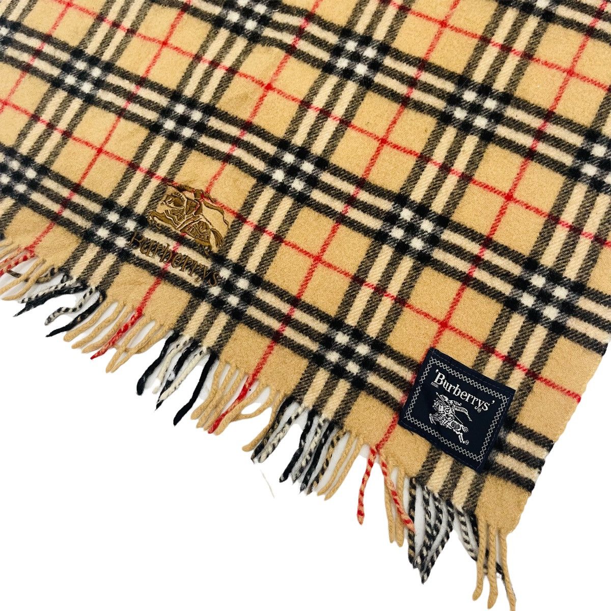 Burberry Vintage Burberry Nova Check Archive Beige Wool Bandana Size ONE SIZE - 1 Thumbnail