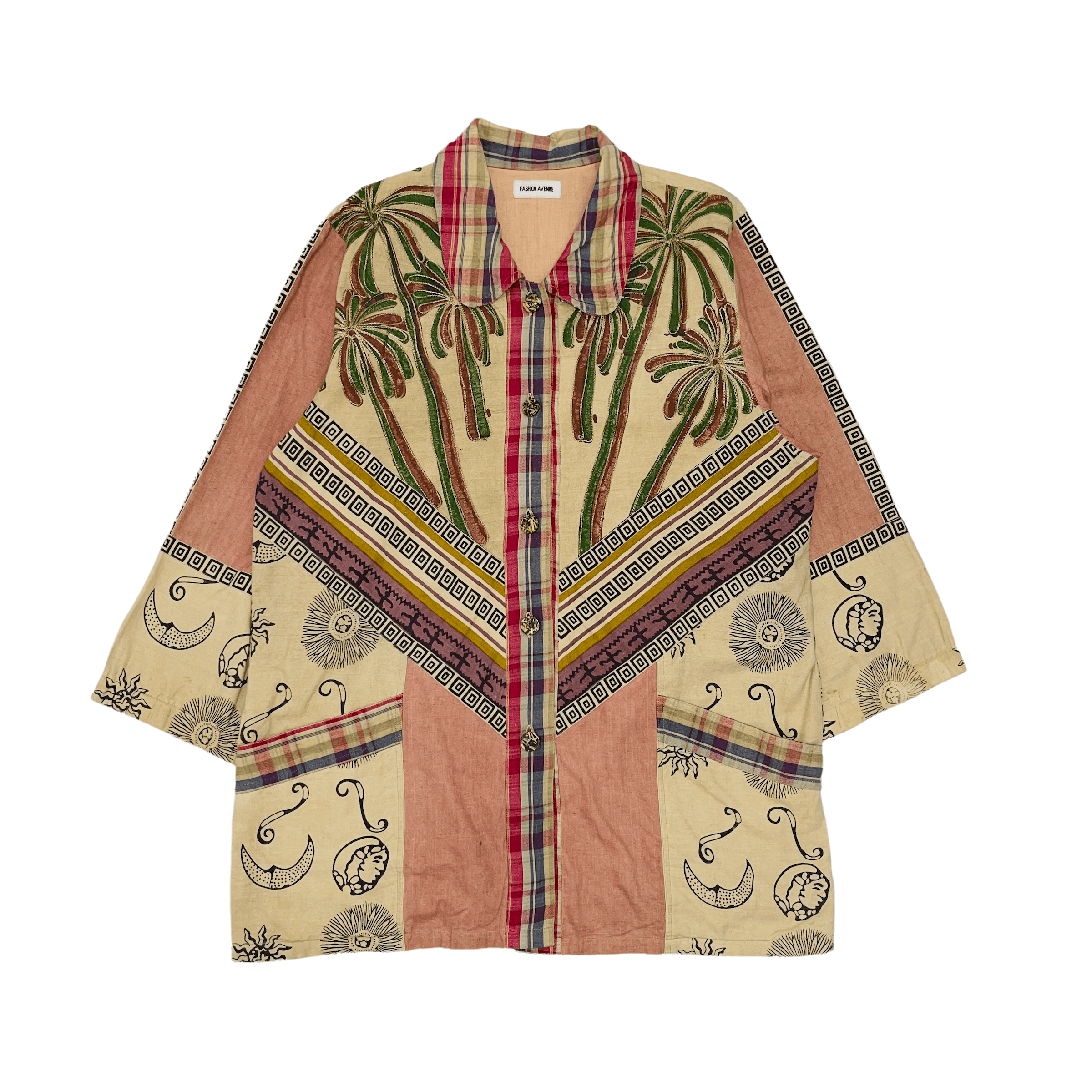 Native × Vintage Vintage Aztec Red Indian Floral Native Pattern Jacket Size US XL / EU 56 / 4 - 1 Thumbnail