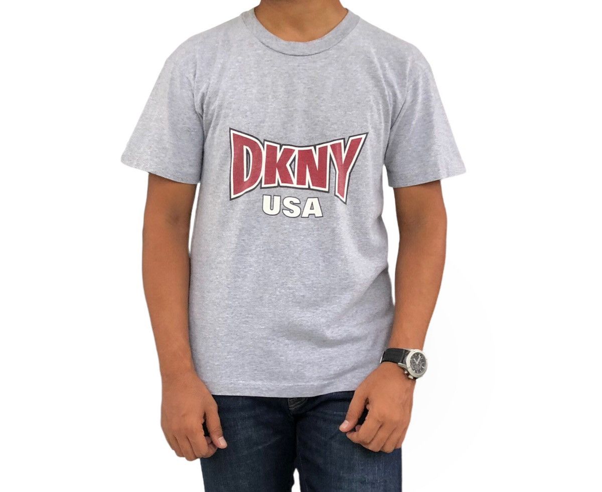 DKNY Vintage 90s DKNY USA Big Logo Tee Made In USA Size US S / EU 44-46 / 1 - 7 Thumbnail