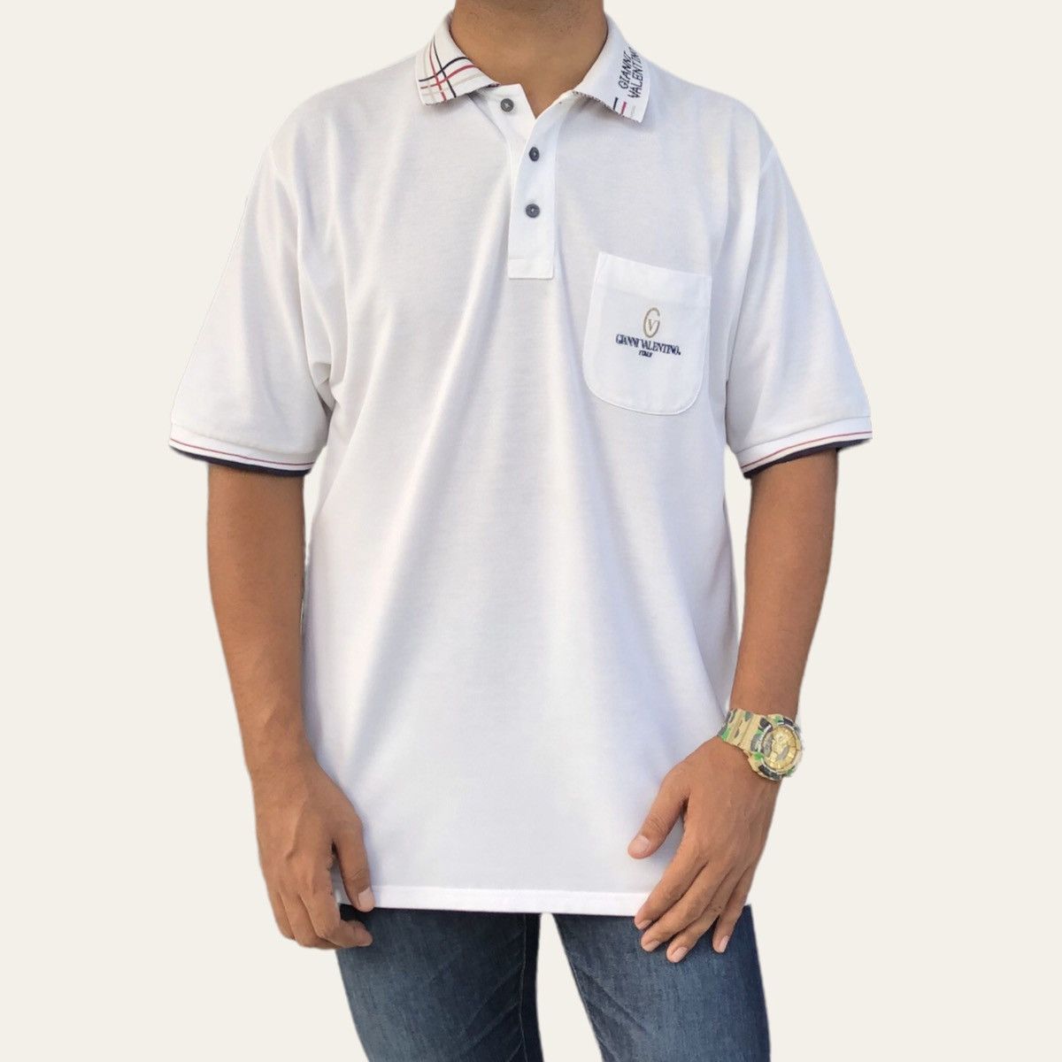 Gianni Valentino Gianni Valentino Italy Single Pocket Embroidery Logo T-shirt Size US L / EU 52-54 / 3 - 2 Thumbnail