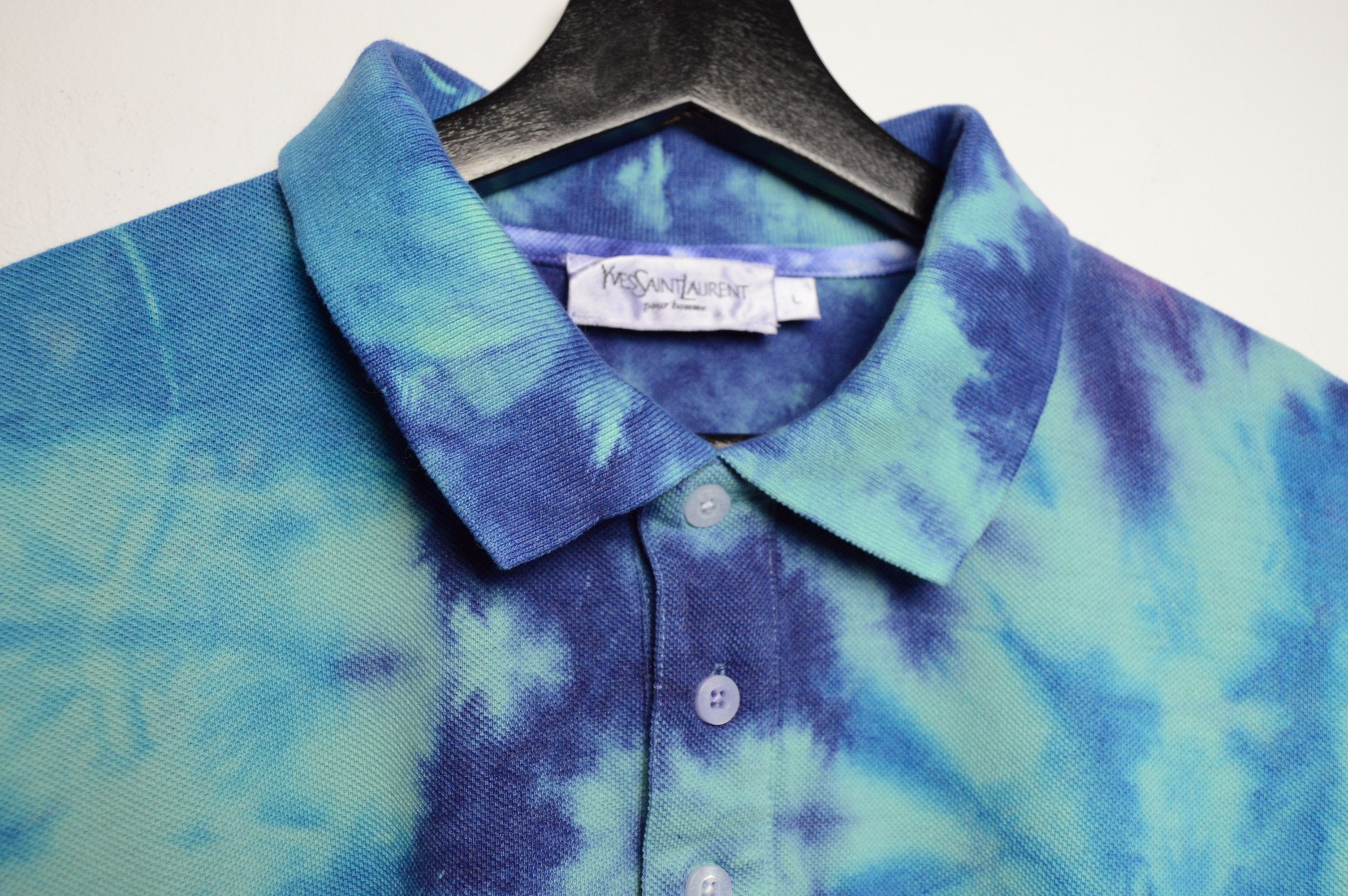 Saint Laurent Paris ysl tie dye polo Size US L / EU 52-54 / 3 - 12 Thumbnail