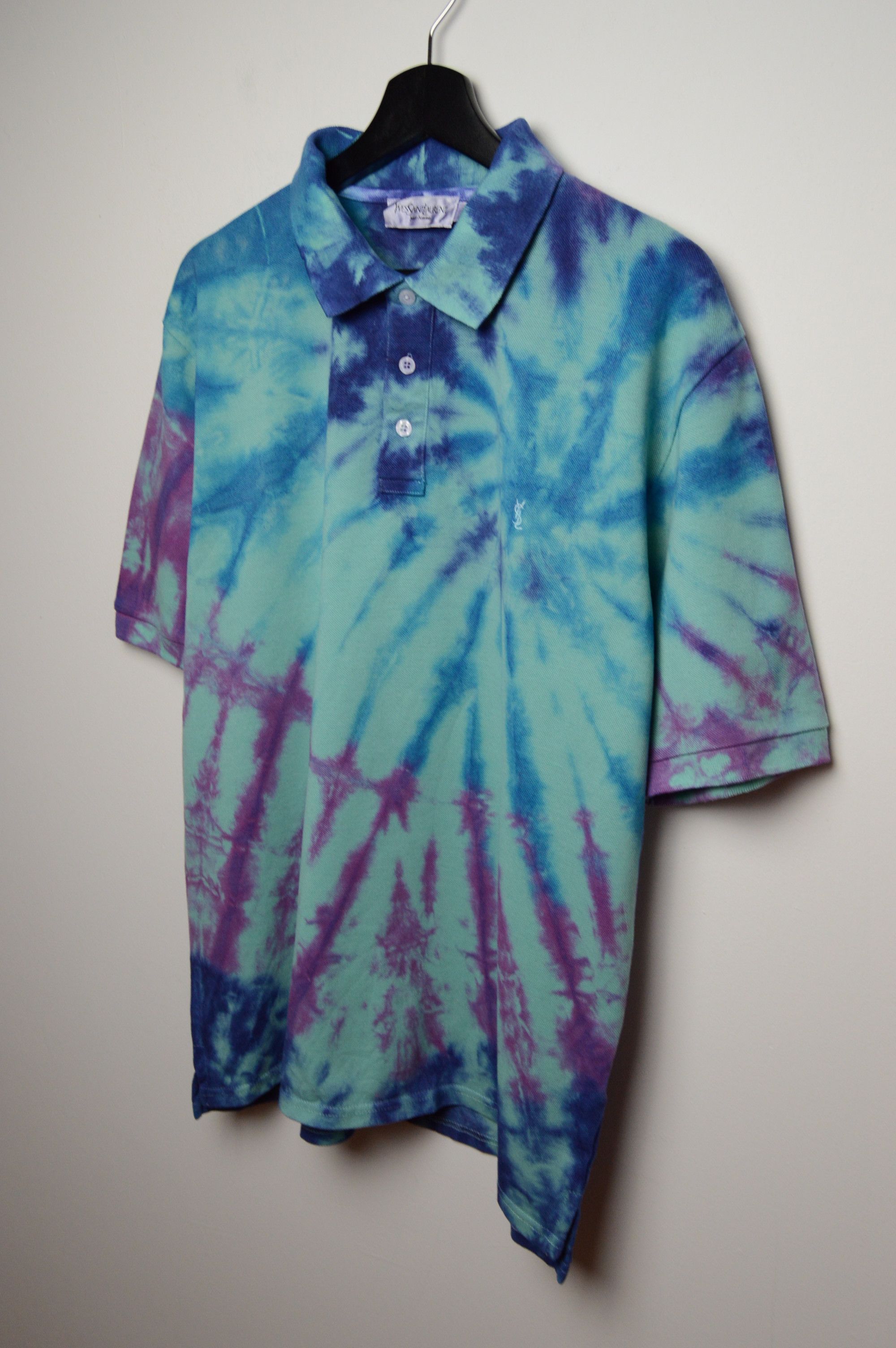 Saint Laurent Paris ysl tie dye polo Size US L / EU 52-54 / 3 - 8 Thumbnail